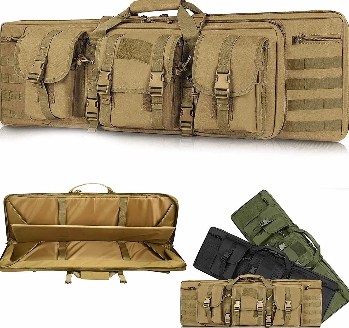 Custodie Morbide for Fucili da Caccia,Tattico Fodero del Fucile Morbido,Custodia Tattica for Pistola e Borsa Tattica for Fucile Borsa Tattica for Fucili Custodia(Khaki,108cm)