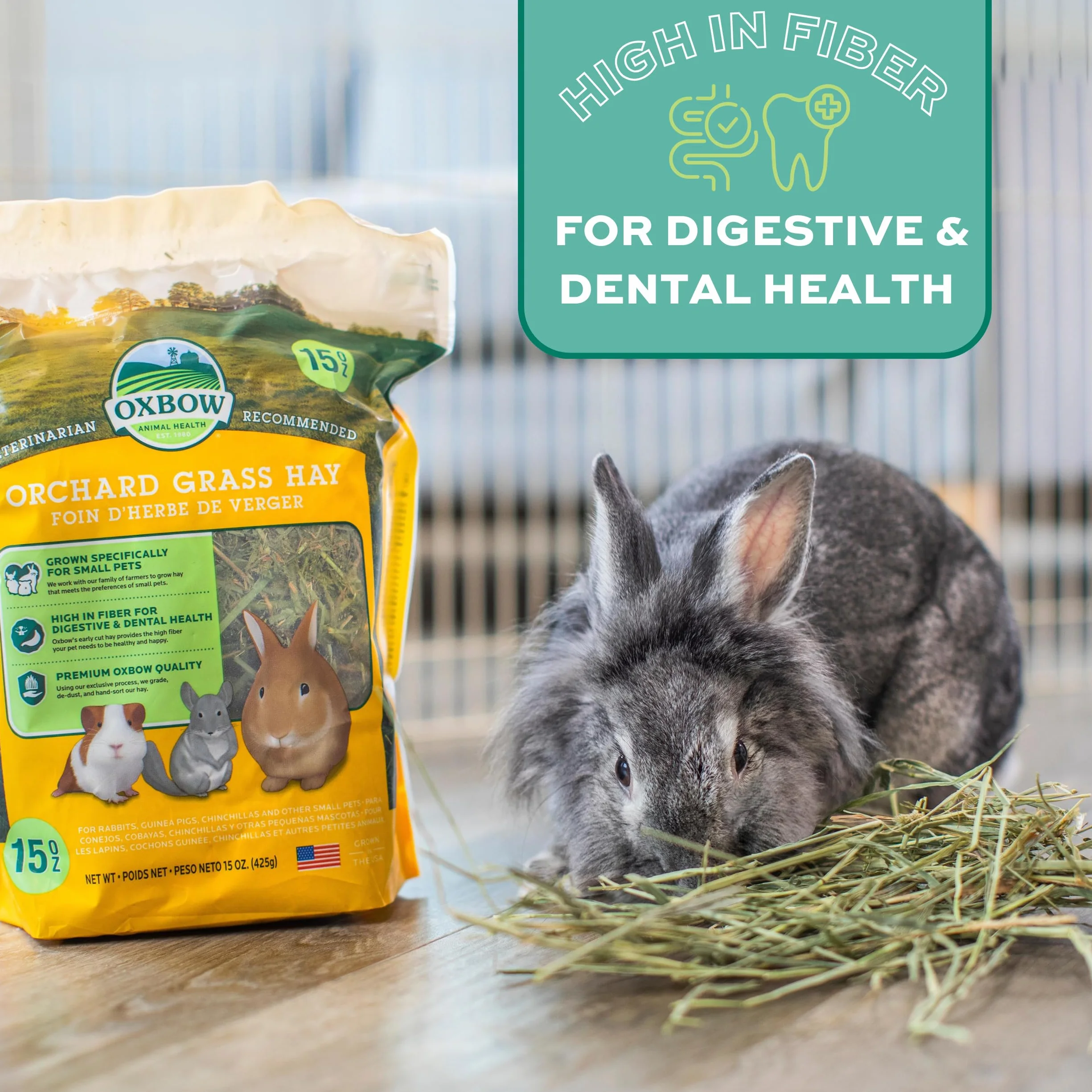 Oxbow Orchard Grass - Fieno per piccoli animali, 1130 gr