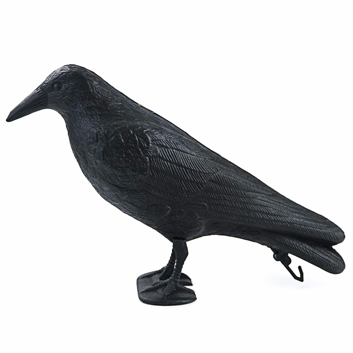 GUGULUZA Crow Decoys con piedi e paletto per caccia Halloween decorazione giardino nero
