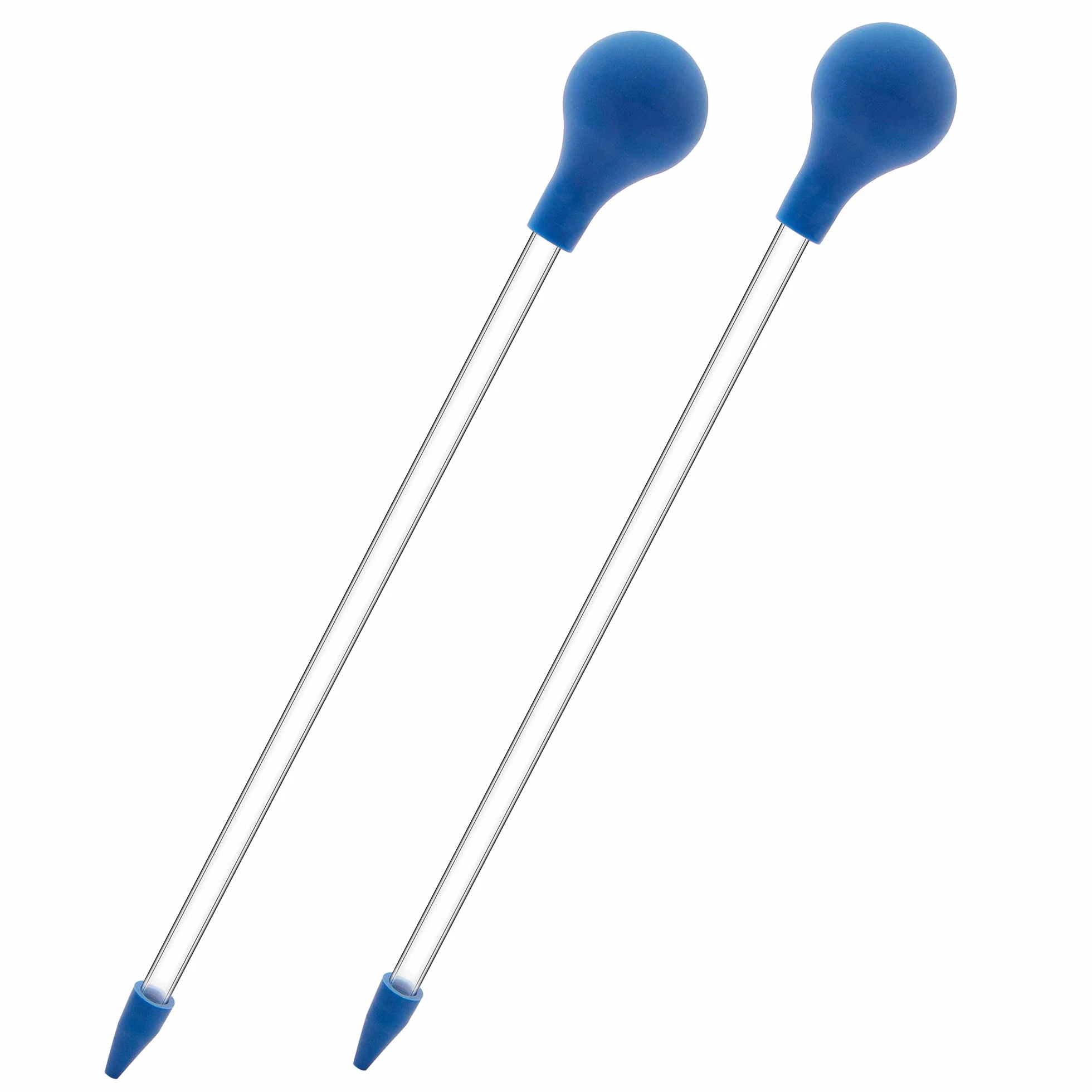 Mangiatoia per Coralli Lungo 30 cm Tubo di Alimentazione in Acrilico per Pesci Marini Pipetta Lunga per la Maggior Parte Degli Organismi d'Acquario 2 Pezzi (Blu)