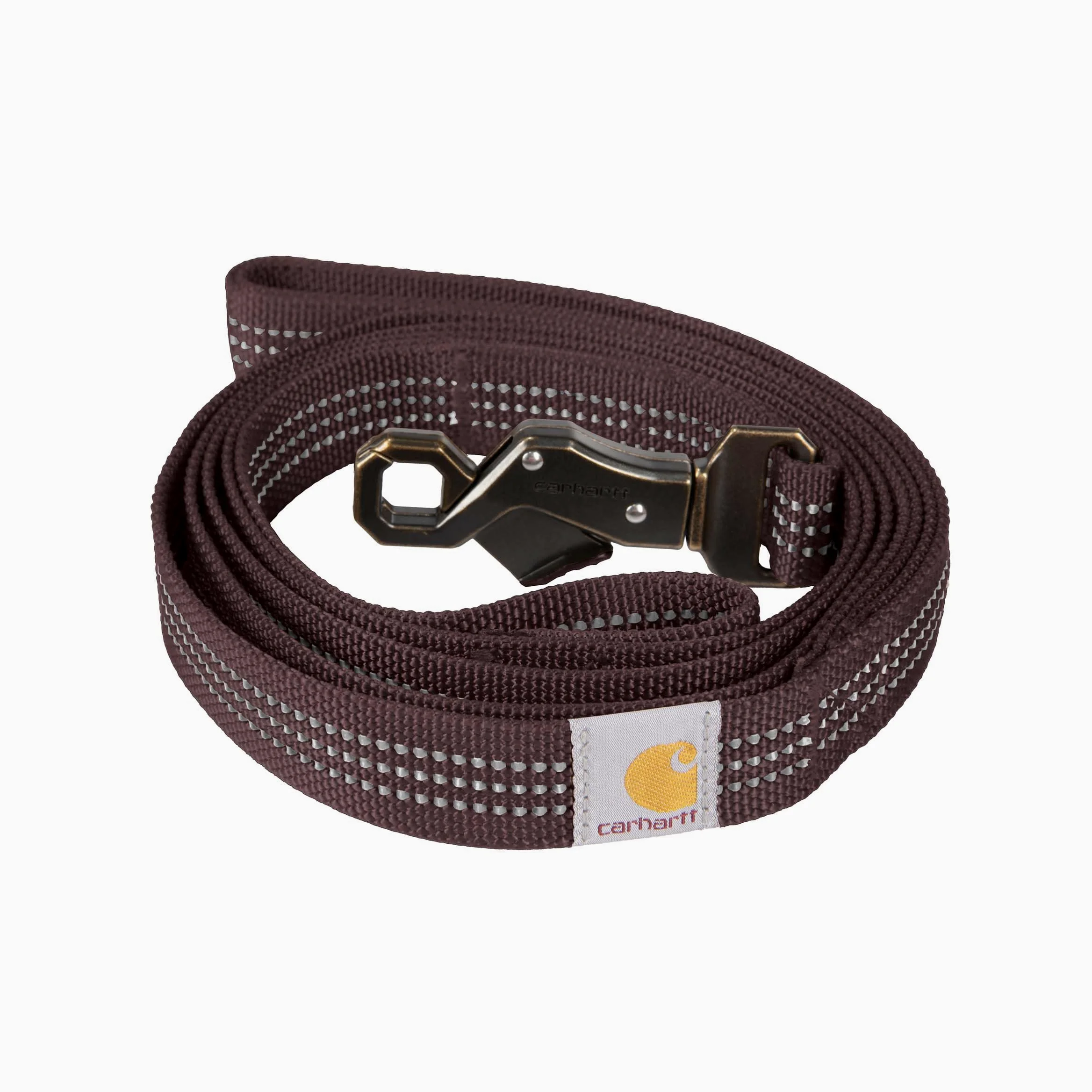 Carhartt Guinzaglio per cani a doppia maniglia, tessuto resistente 600 denari con hardware regolabile in metallo con anello a D, color vino profondo, grande