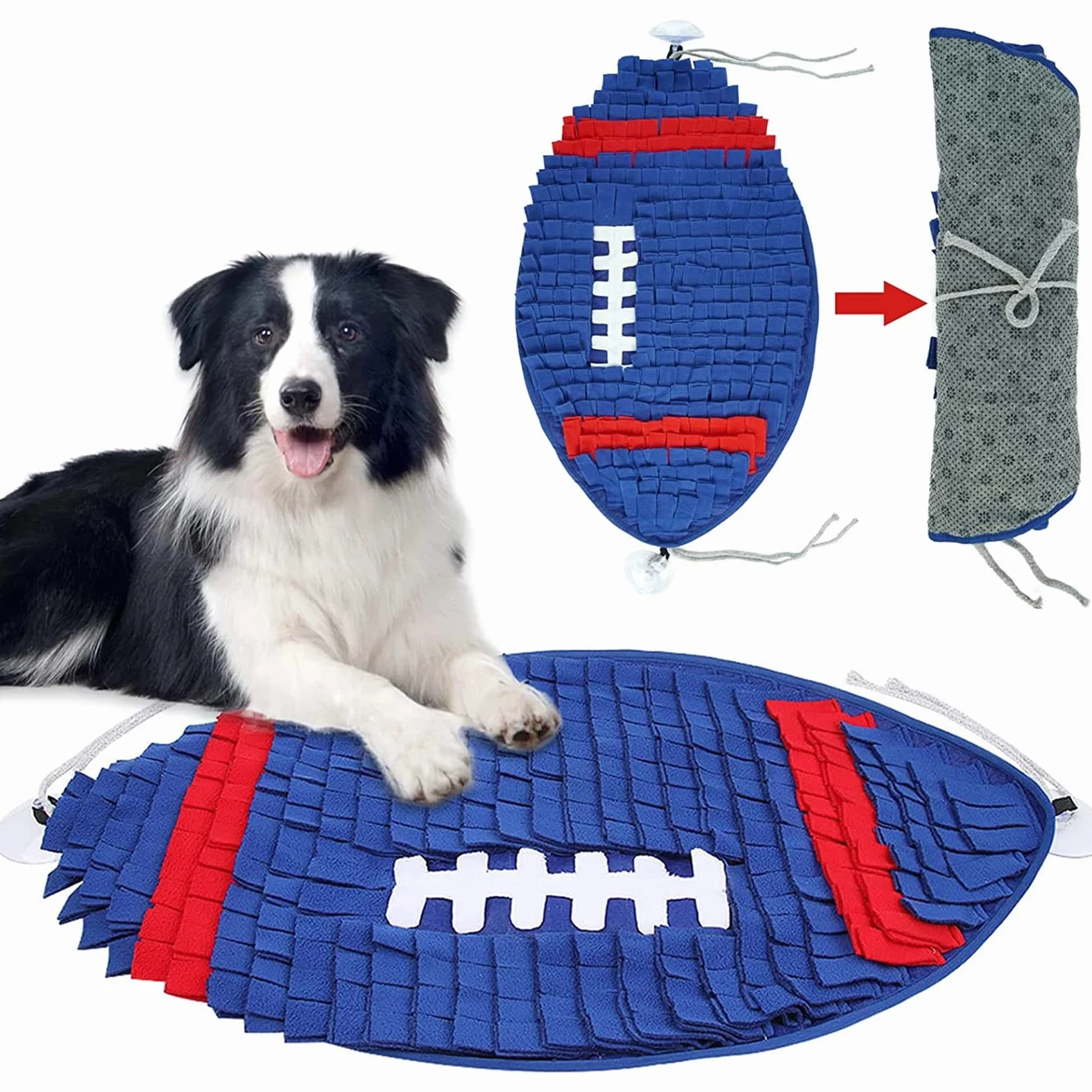 Snuffle Mat per Cani,Tappetino Olfattivo Cane Sniffing Tappeto Cane, Tappeto Cane Giochi Intelligenza, Tappetini Puzzle per Addestramento,Incoraggia Le Abilità di Foraggiamento