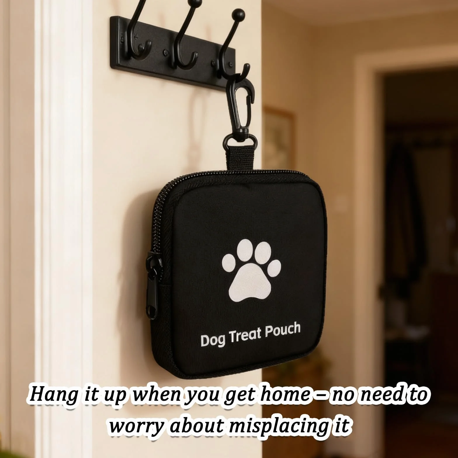 2 Pezzi Porta Premietti per Cani Borsa, Borsa Addestramento Cane Porta Premietti per Cani con Cerniera e Moschettone, Portas Croccantini Cane, per Viaggi, Uso Esterno (Rosso, Nero)
