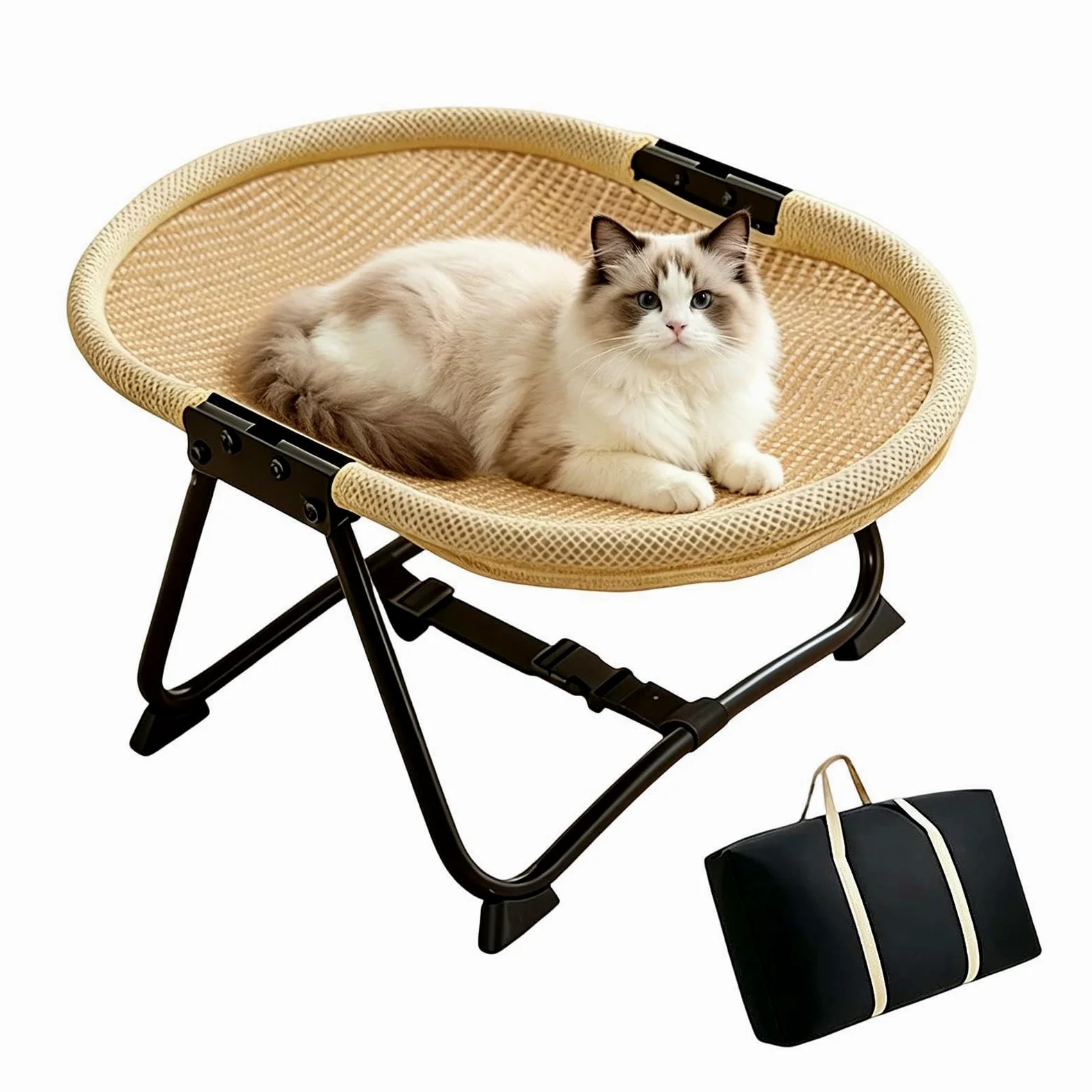 Generico per Cani Rialzato Tappetino Morbido Traspirante Pieghevole | Rialzato da Campeggio per Gatti e Cuccioli Adatto A Cuccioli, , , Interno, Casa, Giardino, Viaggio, Campeggio, Spiaggia,