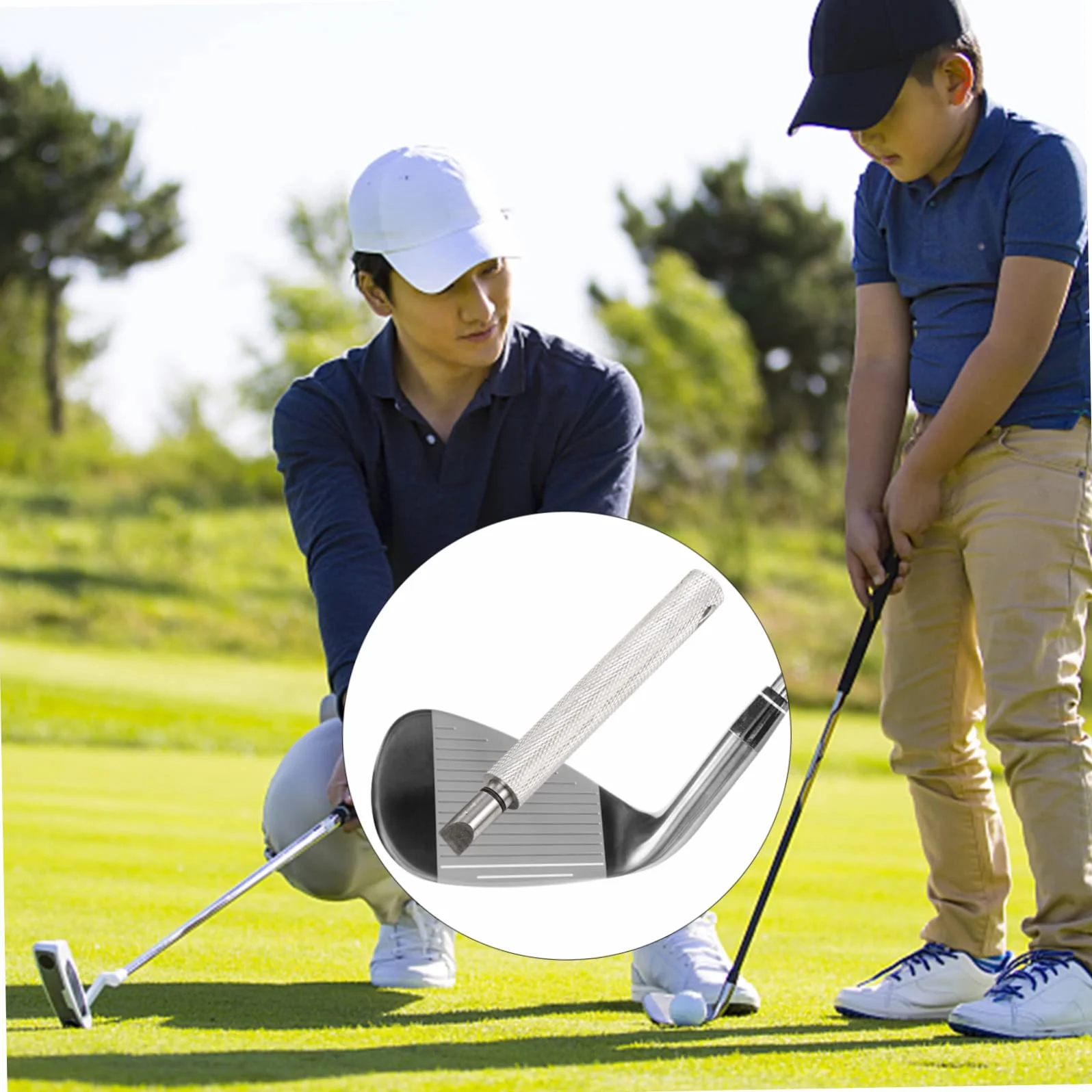 Mipcase Coltello per la Pulizia del Golf temperamatite da Golf pulitore del Club Pulitore tacche Golf affilacoltelli Utensili detergente per Mazze da Golf Black