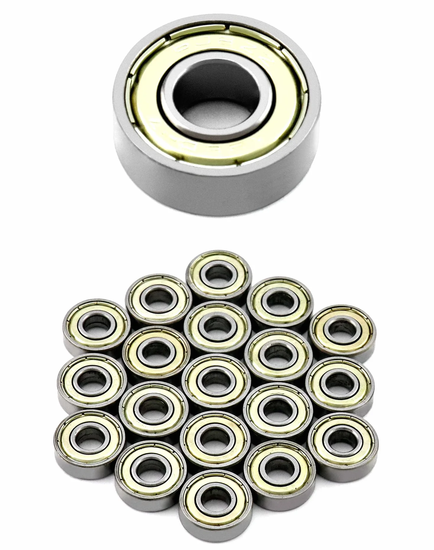 Cuscinetti a Sfera 608ZZ 8x22x7 mm QWORK 20 Pezzi Prelubrificati Doppia Schermatura