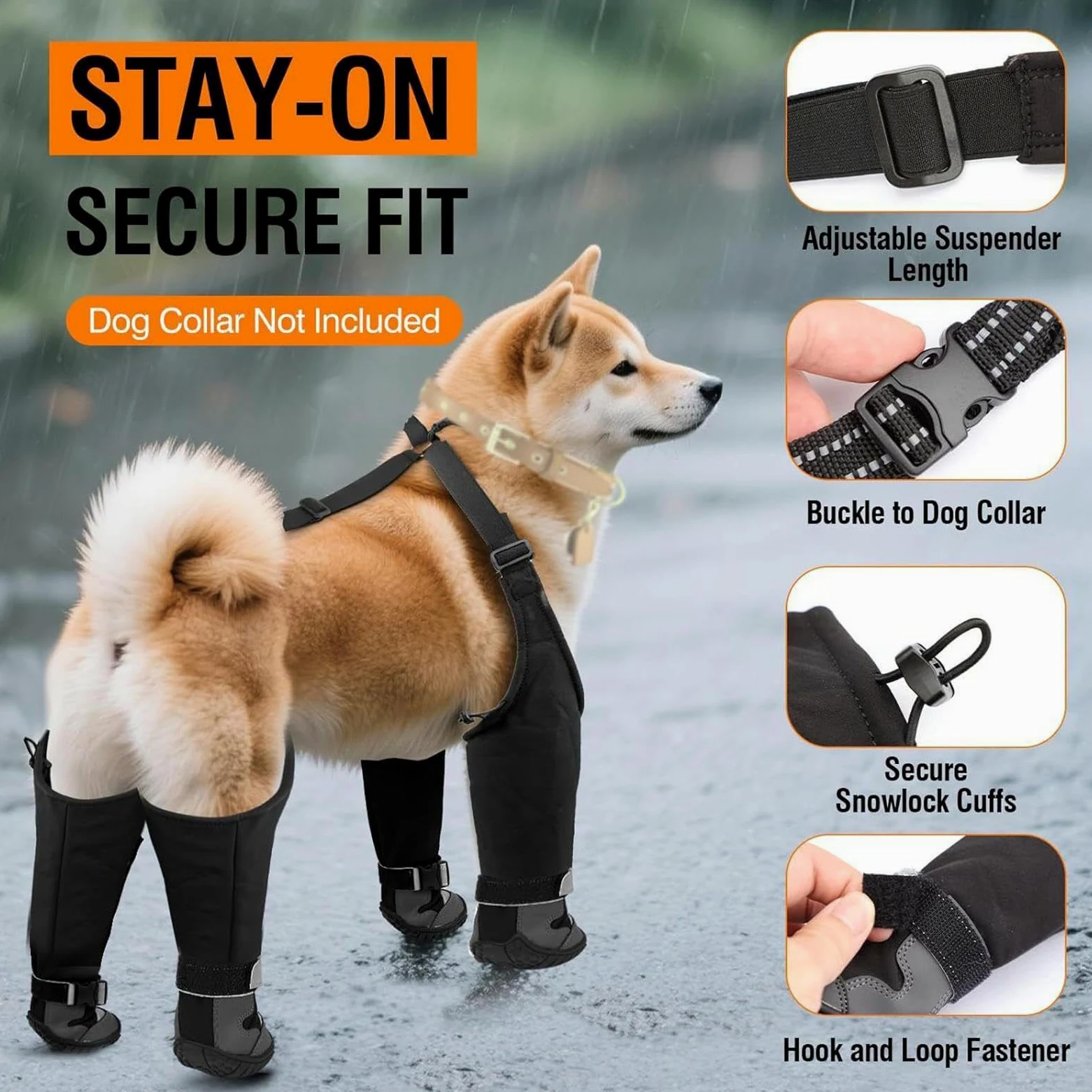 Scarpe per Cani Animali Antiscivolo Traspiranti Impermeabili | Equipaggiamento da Neve per Cani Per Camminare, Campeggio, Outdoor, Viaggio, Uso Quotidiano, Freddo, Polvere e Urbano