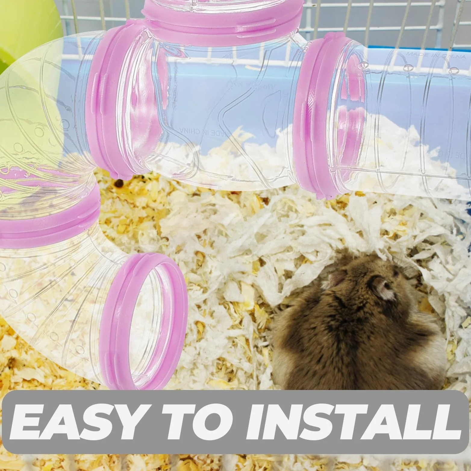 Tubi e Tunnel per Criceto Collegabili, Kit Fai da Te, 2 Set | Plastica, per Gabbia e Area Gioco, Ampliamento Habitat, Adatto a Porcellini D'india e Ricci