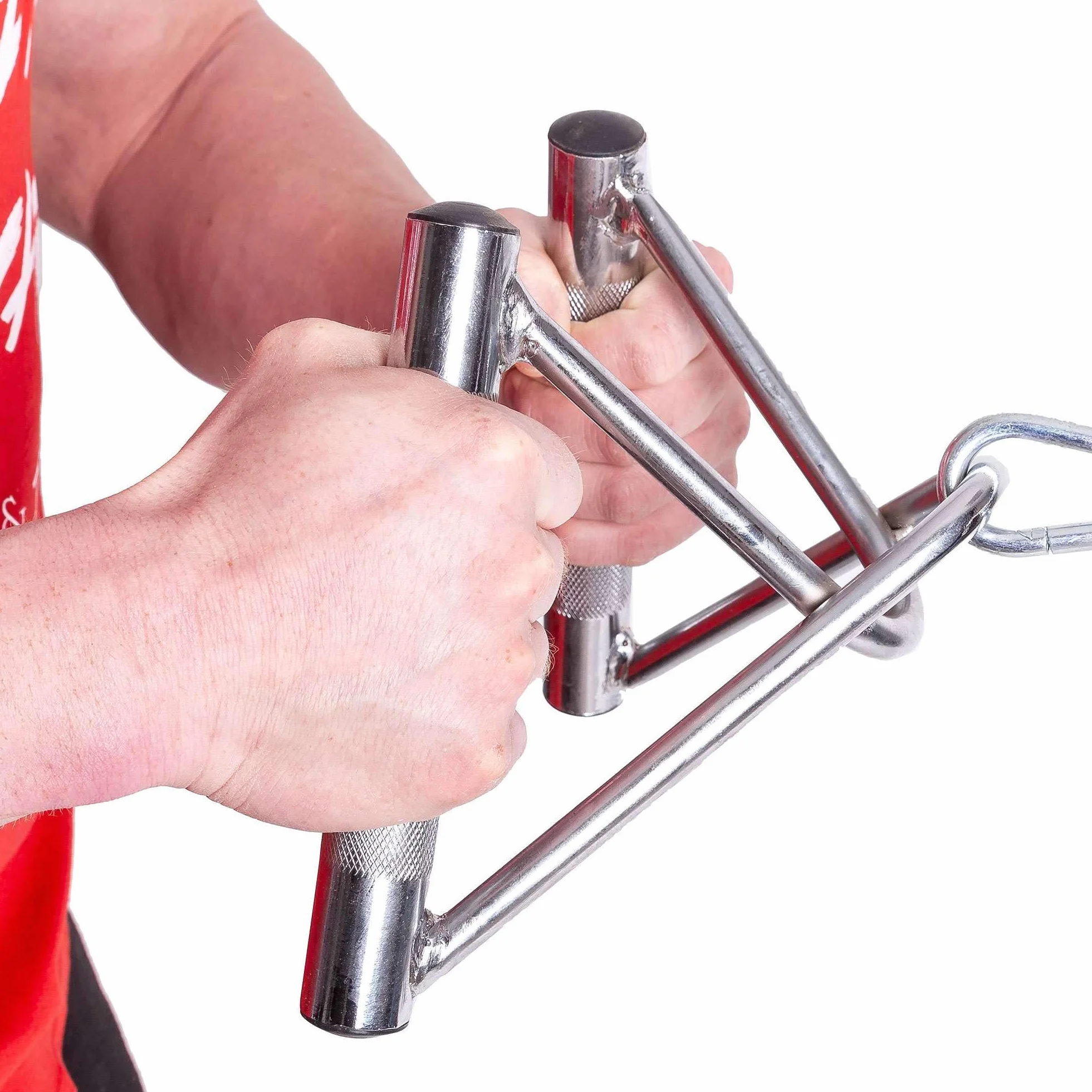 C.P.Sports Impugnatura a Triangolo con Moschettone per Bodybuilding Strength Training