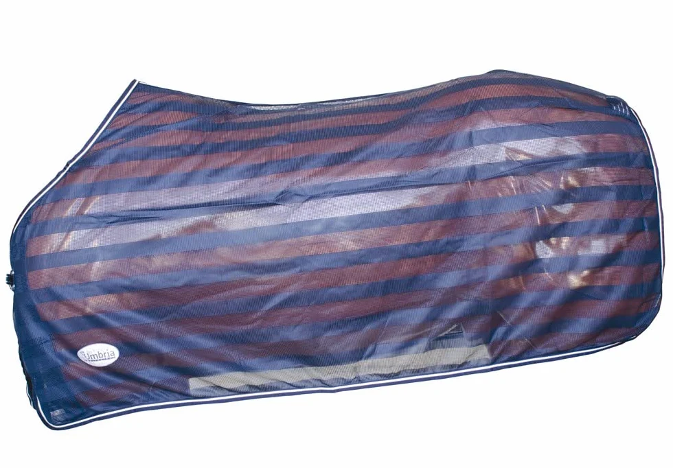 Umbria Equitazione Coperta a Rete Anti-Mosche Valencia 135 cm, Blu