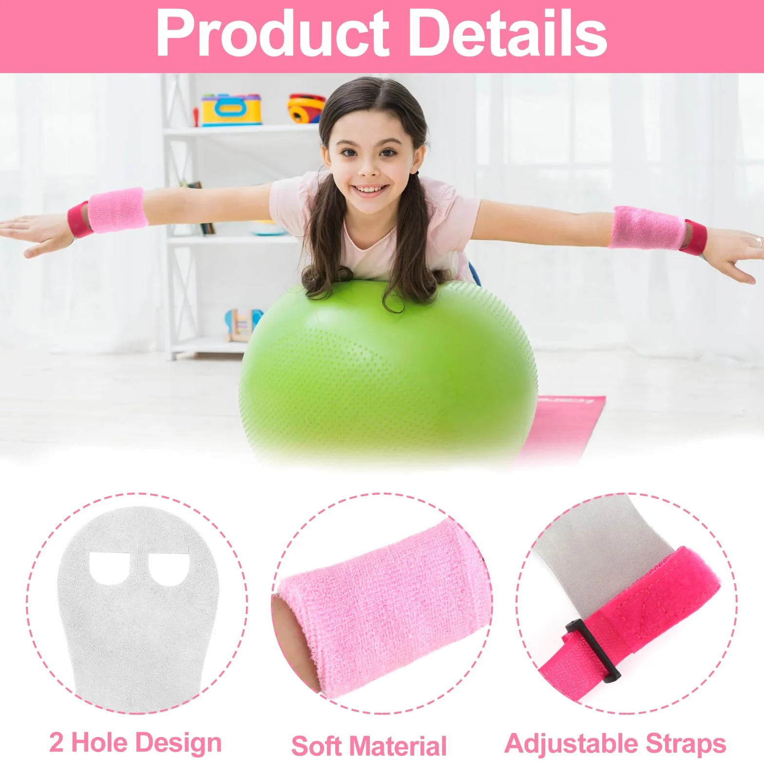 2 Cinturini da Polso con Presa per Ginnastica Sportiva, Set di Impugnature, Pull Up Grips