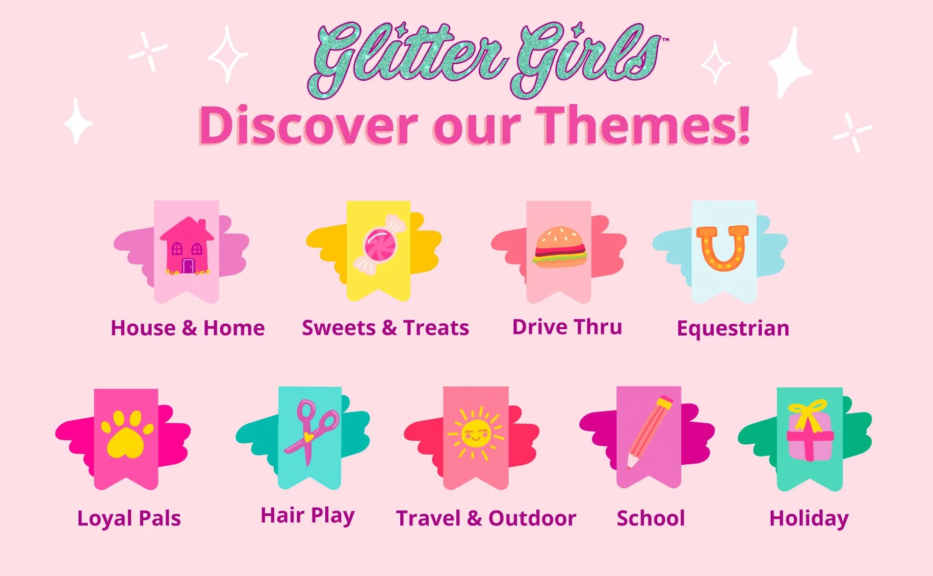 Glitter Girls - Set da equitazione GG Trail - Set di percorsi equestri - Accessori per bambole da 14 pollici - Sella, coperta, mensa - Segni di percorso e bocconcini per cavalli - 3 anni +