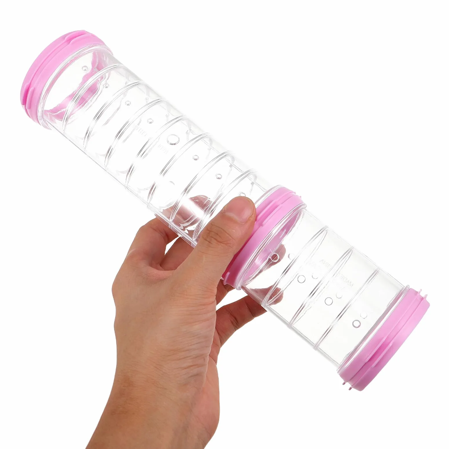 2 Set Tunnel Gioco per Criceti Trasparente Tubo Plastica Resistente per Furetto Topi e Piccoli Animali Kit Espandibile per Gabbie Facilmente Pulibile e Visibile
