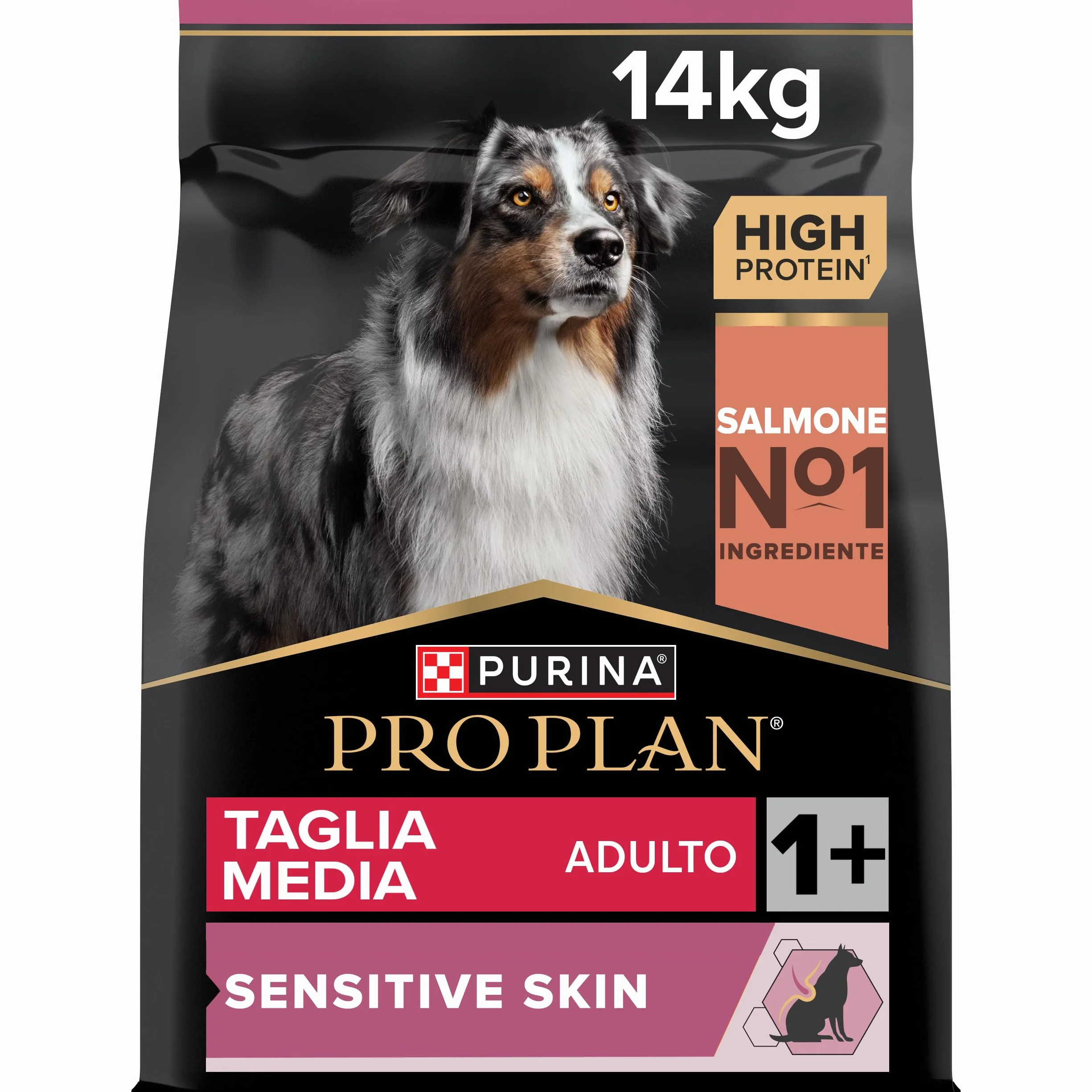 Purina Pro Plan Optiderma Medium Adult Crocchette per Cane con Salmone 14kg