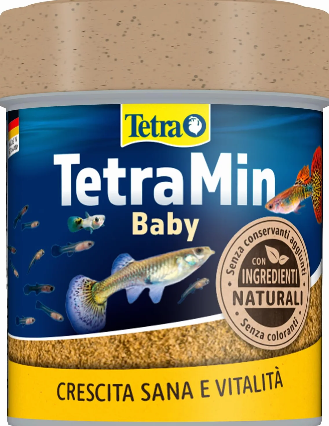 TetraMin Baby Mangime per pesci in microfibre per avannotti fino a 1 cm, lattina 66 ml