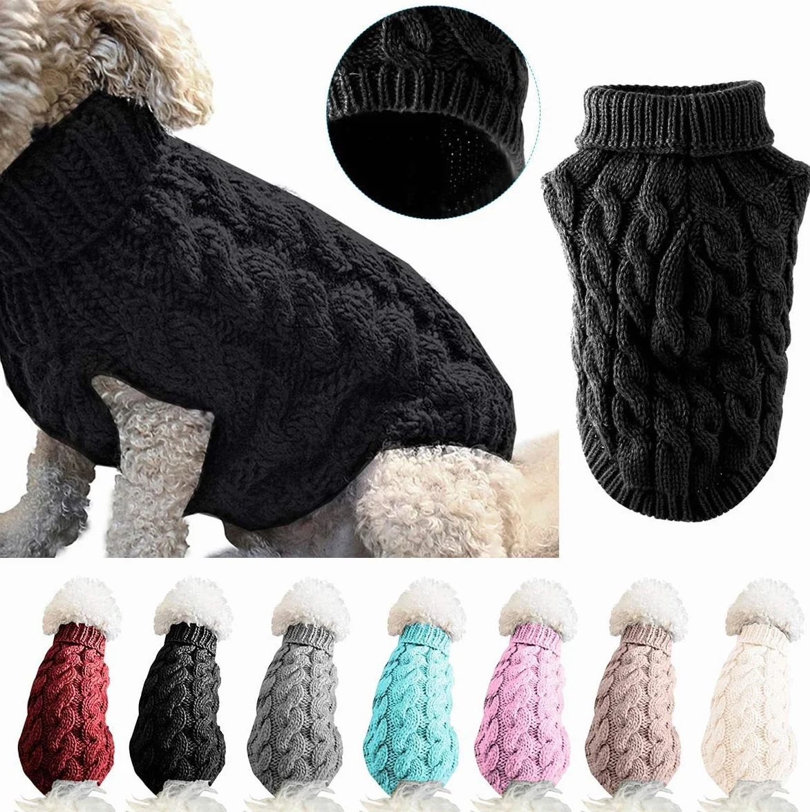 Petyoung Caldo maglioncino per cani taglia piccola invernale