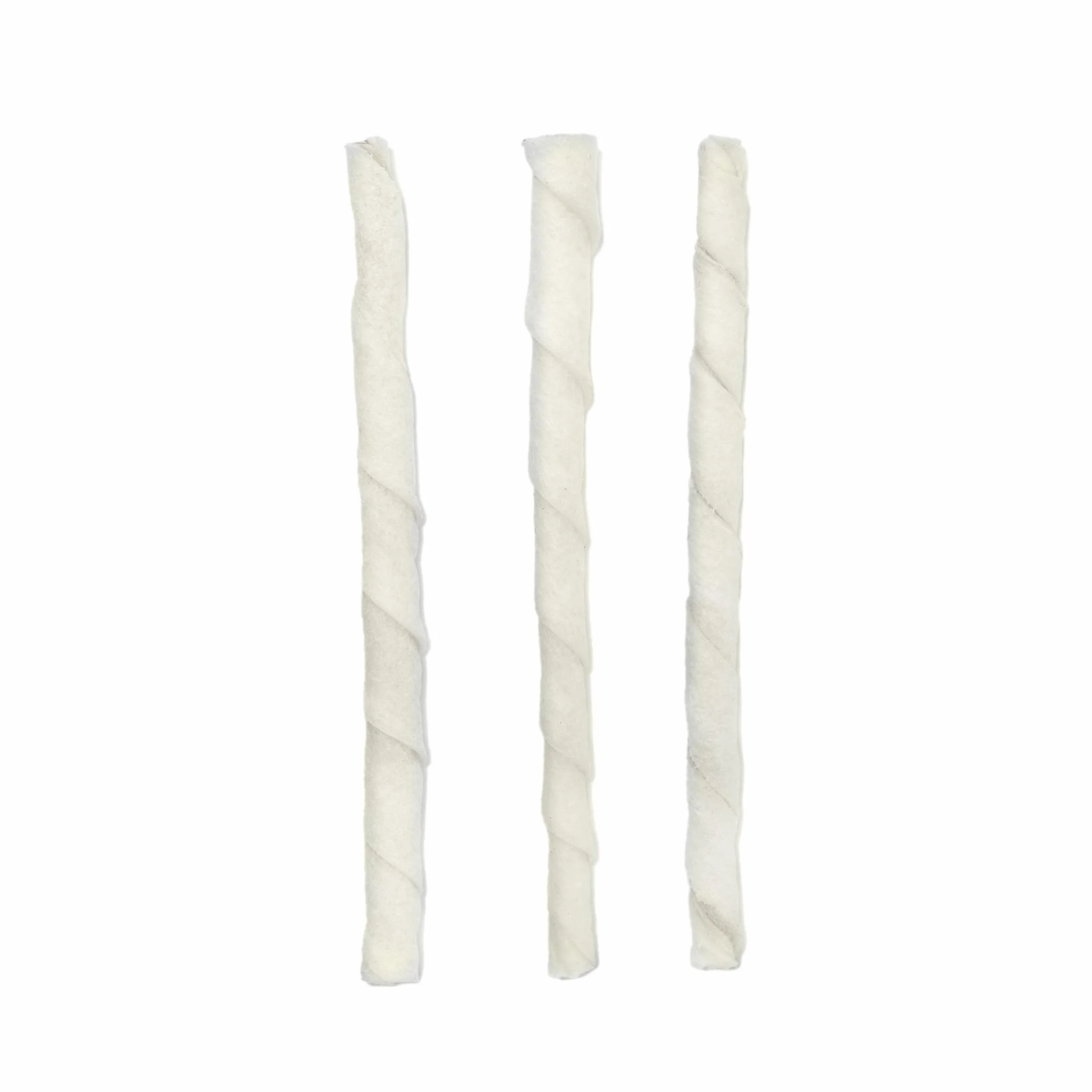 Record - Snack per Cani Stick Termoretratti in Pelle Bovina. Masticativi per Cani Proteici e Naturali, ideali per la Salute Gengivale. Realizzati con Essicazione Naturale | 100 stick Bianchi, 550 gr