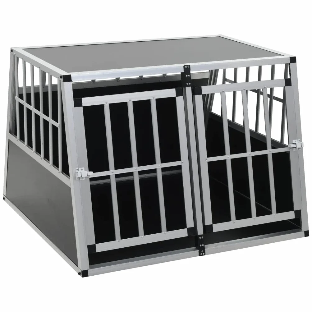 vidaXL Trasportino per Cani con Doppia Porta Gabbia da Trasporto Cassa Animali