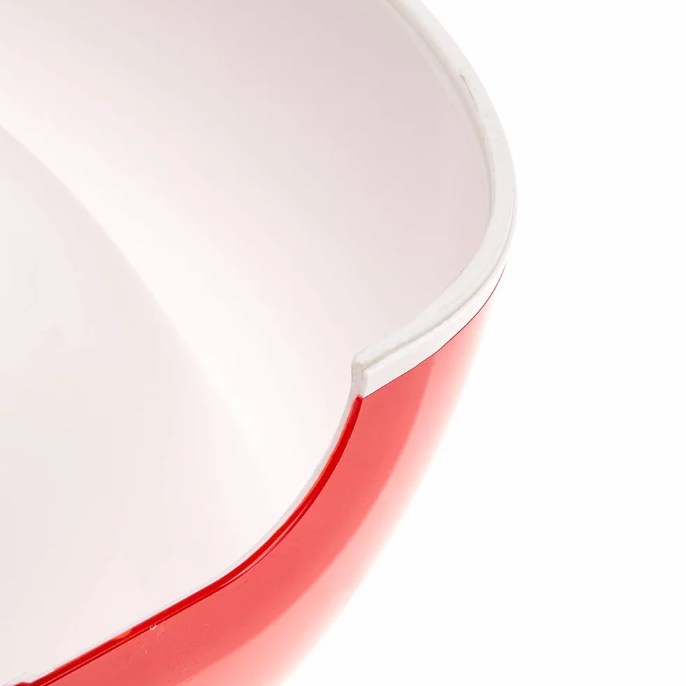 Ferplast Glam Ciotola per Gatti Ciotola per Cibo e Acqua per Gatti in plastica Antiscivolo, Facile da Pulire, 0,4 litri, Rosso