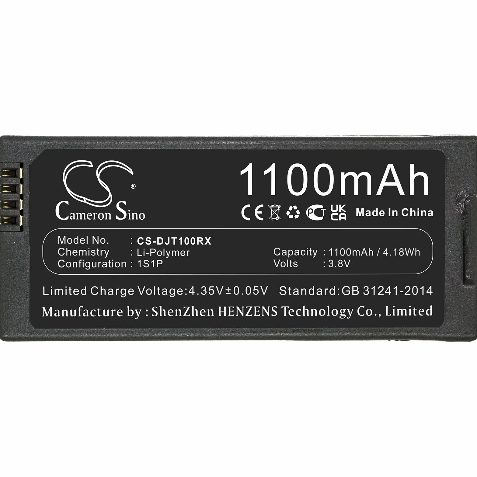 TECHTEK Batteria 1100mAh compatibile con [DJI] Tello sostituisce T01 FBA