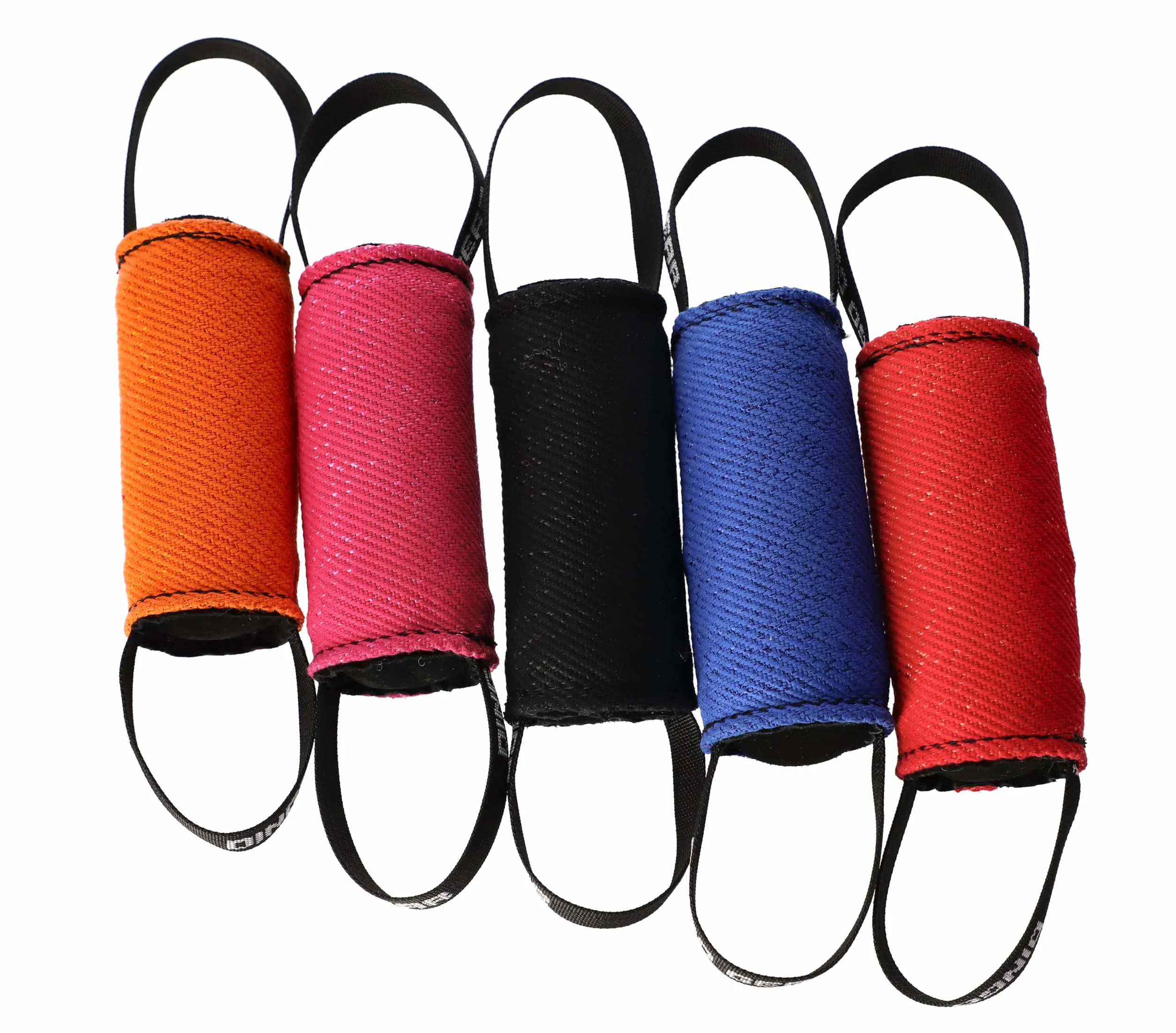 Dingo Gear S02805 - Giocattolo da Traino, a Forma di Cilindro, per lezioni di morso K9, IGP, Sport per Cani, Recupero, tiro alla Fune, Gioco, 2 Manici, Culla in Nylon Arancione, 15 x 8 cm