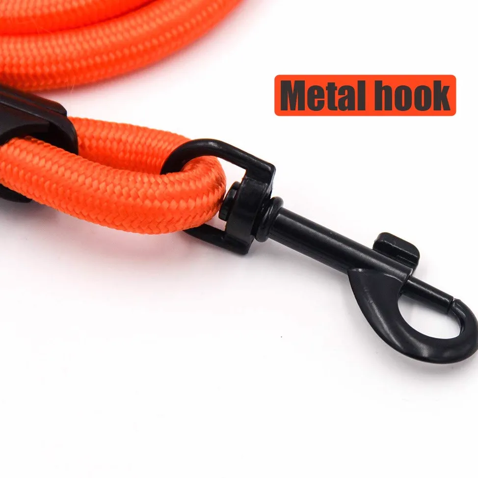 Guinzaglio per cani doppia corda in nylon da passeggio due cani accoppiatore guinzaglio doppio doppio guinzaglio da passeggio collare opzionale corda da tirare 1 pezzo corda rossa L 1.0 cm