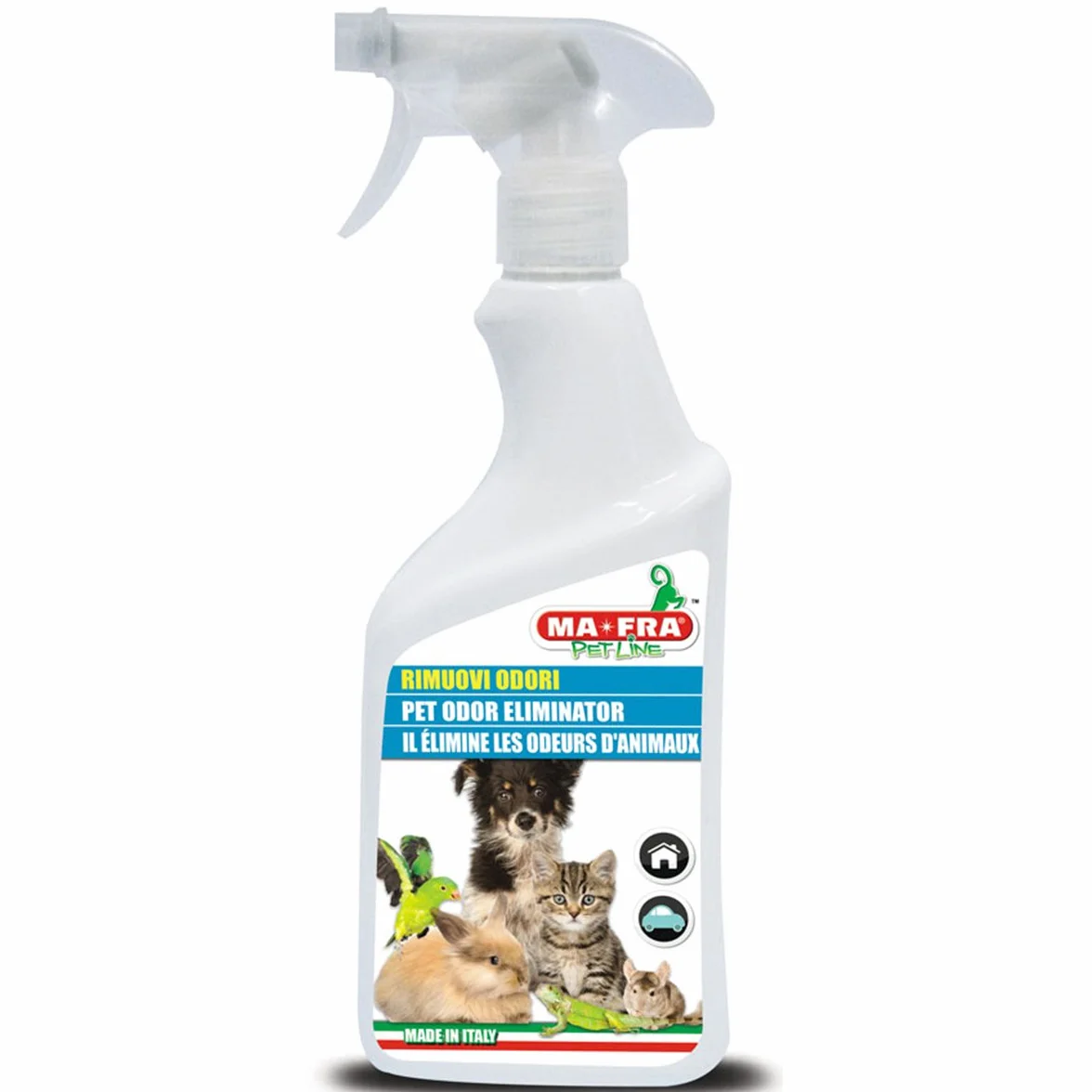 MAFRA, Rimuovi Odori, Neutralizza i Cattivi Odori degli Animali Domestici, Ideale per l'Uso in Auto e Casa, Azione Rapida e Lunga Durata, Rilascia Gradevole Profumo di Pulito, Formato da 500ml