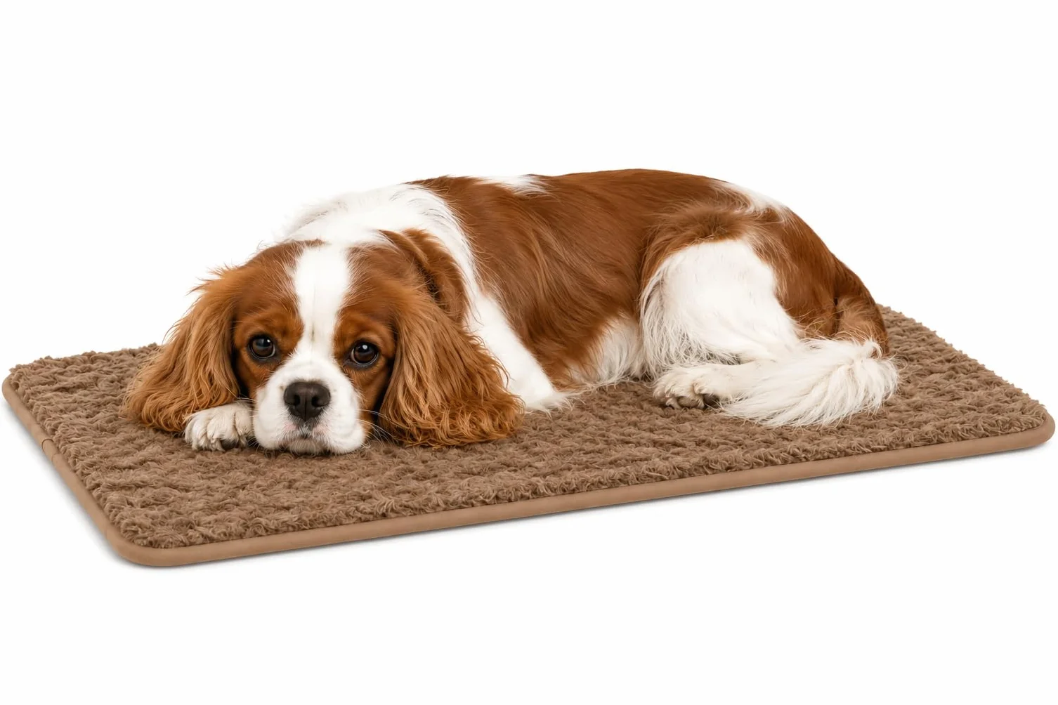 cuccia cane - cuscino ortopedico per cane e gatto in memory foam - cuscino rettangolare Webbi beige - adatto per gabbie e trasportini - 55,5 x 38,5 cm - Flamingo