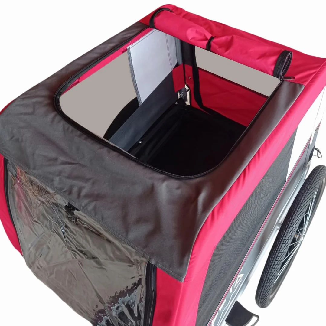 PAPILIOSHOP ZETA: Rimorchio Multifunzionale per Bici, Carrello Passeggino per Trasporto di Cani e Animali, Ideale per Avventure all'Aria Aperta
