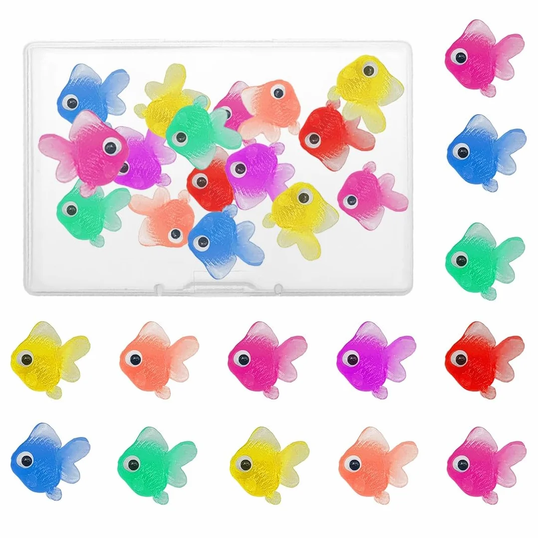25 Pesci di Plastica Piccoli Pesci Finti Tropicali Pesce Tropicale Figura in Movimentopesci Galleggianti può Essere Sospeso Non Girato Pesci Finti per Acquario per la Decorazione di Acquari