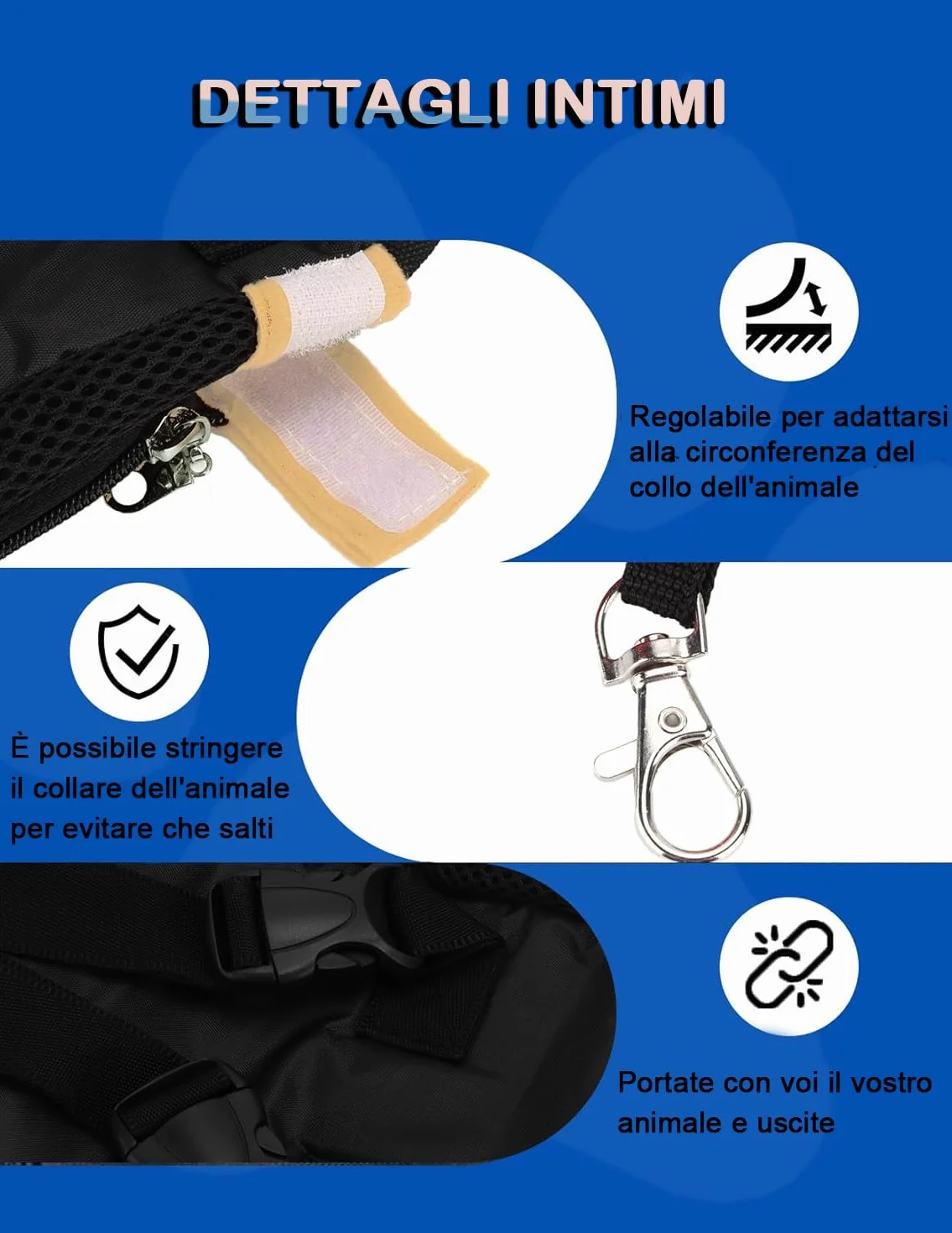 Zaino Pettorale Per Animali Domestici, Zaino Porta Cani Traspirante Portatile Per Animali Domestici Accessori Per Animali Domestici Per Escursionismo Bici da Viaggio Moto(M-beige)