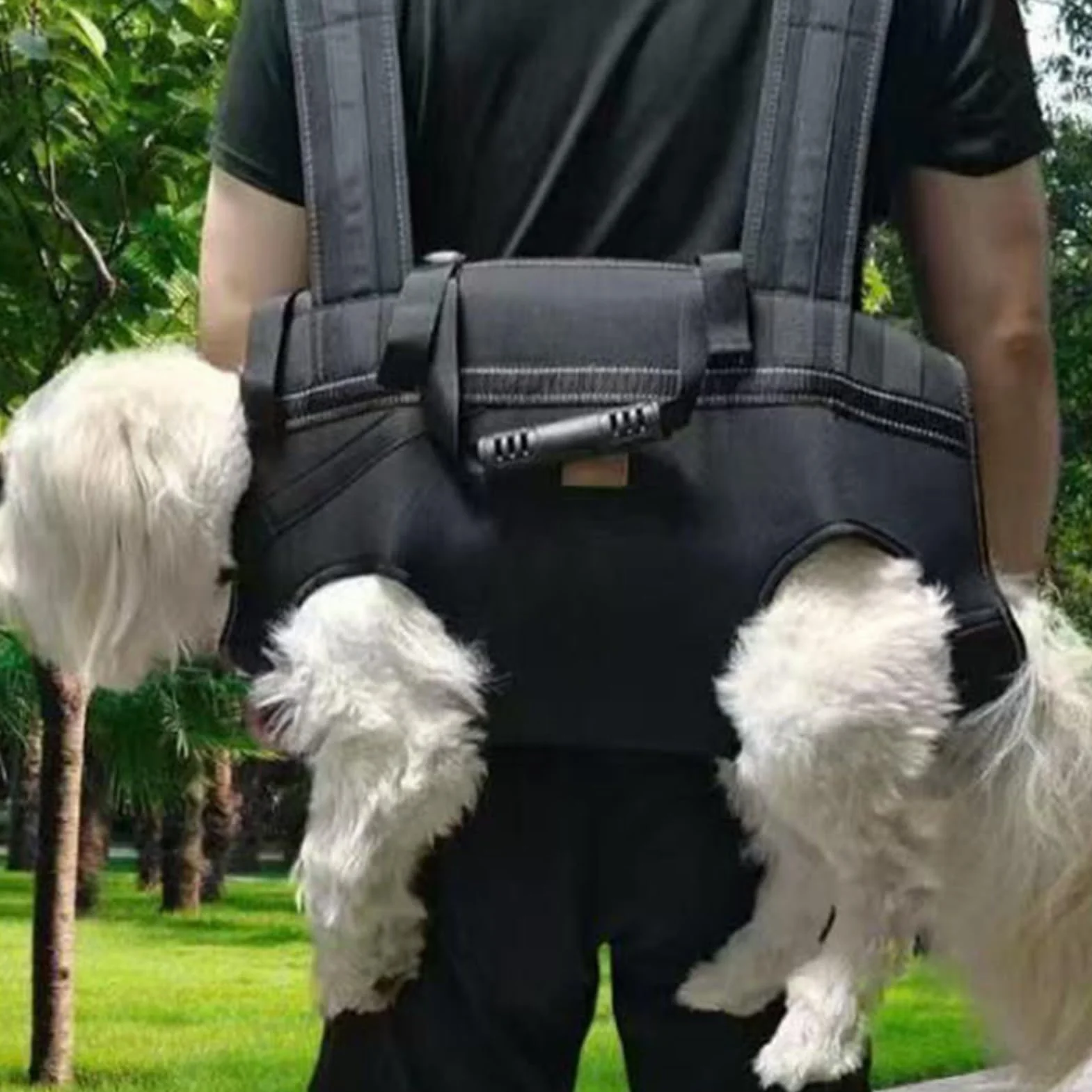 Imbracatura per cani | Traspirante regolabile | Zaino da trekking per animali domestici per viaggi in moto per disabili durante la camminata toelettatura scale veterinario salvataggio anziani