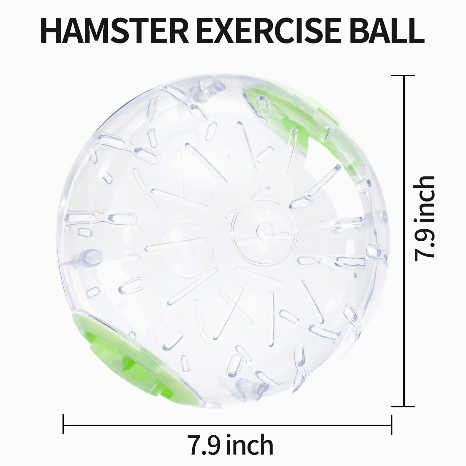 Palla per criceti da 20 cm, giocattolo trasparente, traspirante, favorisce l'esercizio fisico, riduce lo stress, facile da pulire, accessorio per criceti nani siriani, gerbilli, topi, piccoli animali