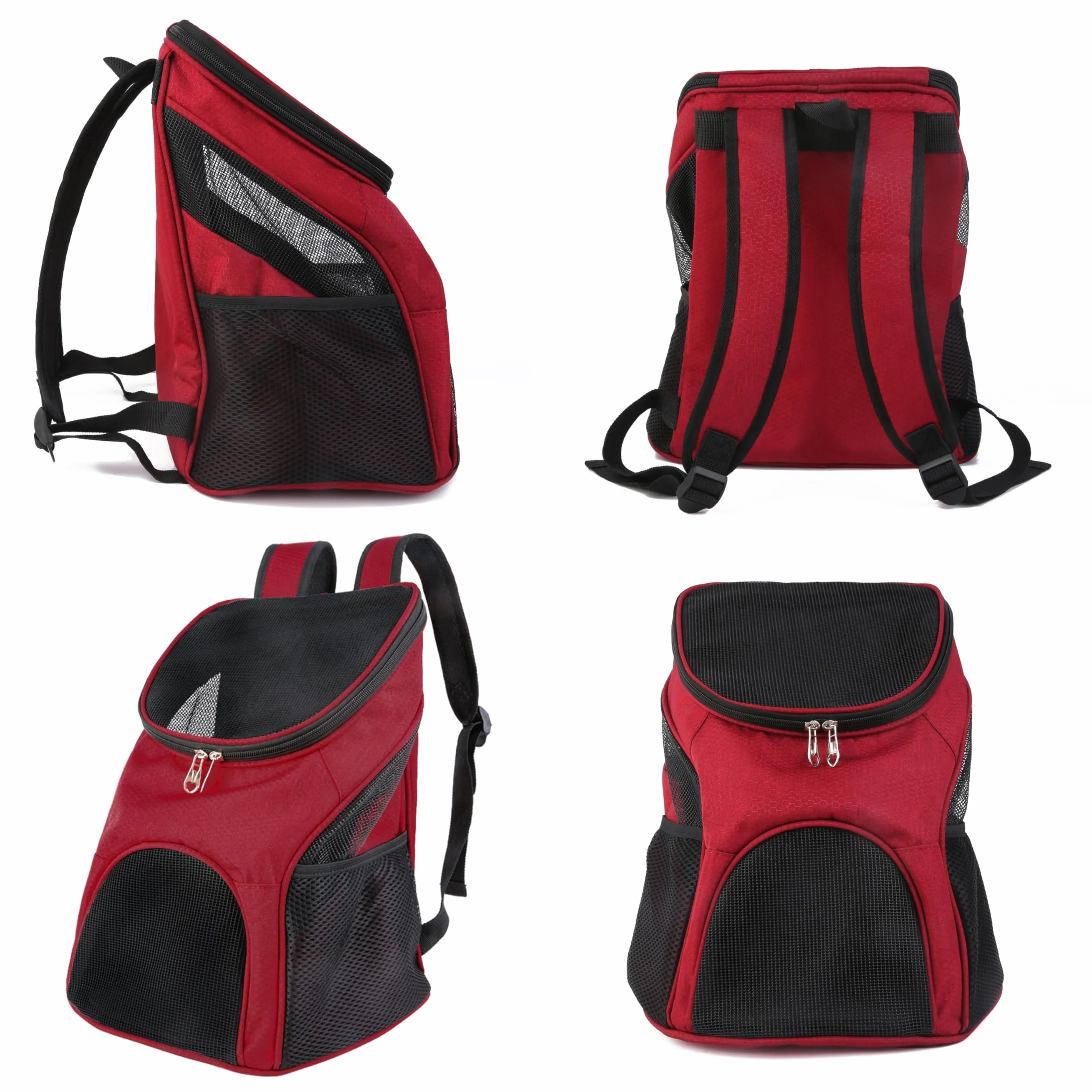 Zaino Trasportino Gatto Borsa Trasporto Cane Pieghevole per Cani con Cinturino di Sicurezza Interno Borsa Portatile Porta Animali Traspirante Cuccioli Gatti KM16 (Blu)