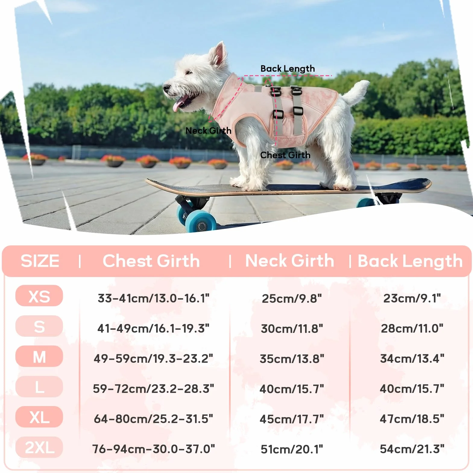 Cappotto Rinfrescante Cane Estivo Gilet Traspirante con Anello D Integrato Regolabile Leggero Anti Scivolo Rosa Brezza M