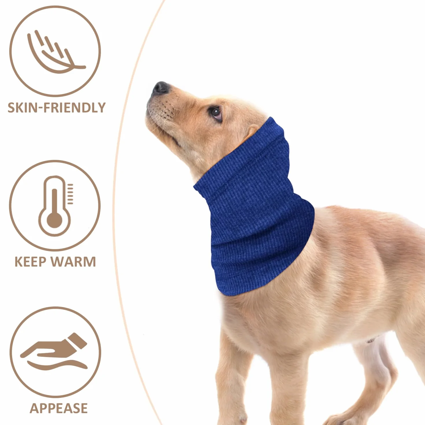 Copricapo per cani paraorecchie elastici protezione collo animali domestici