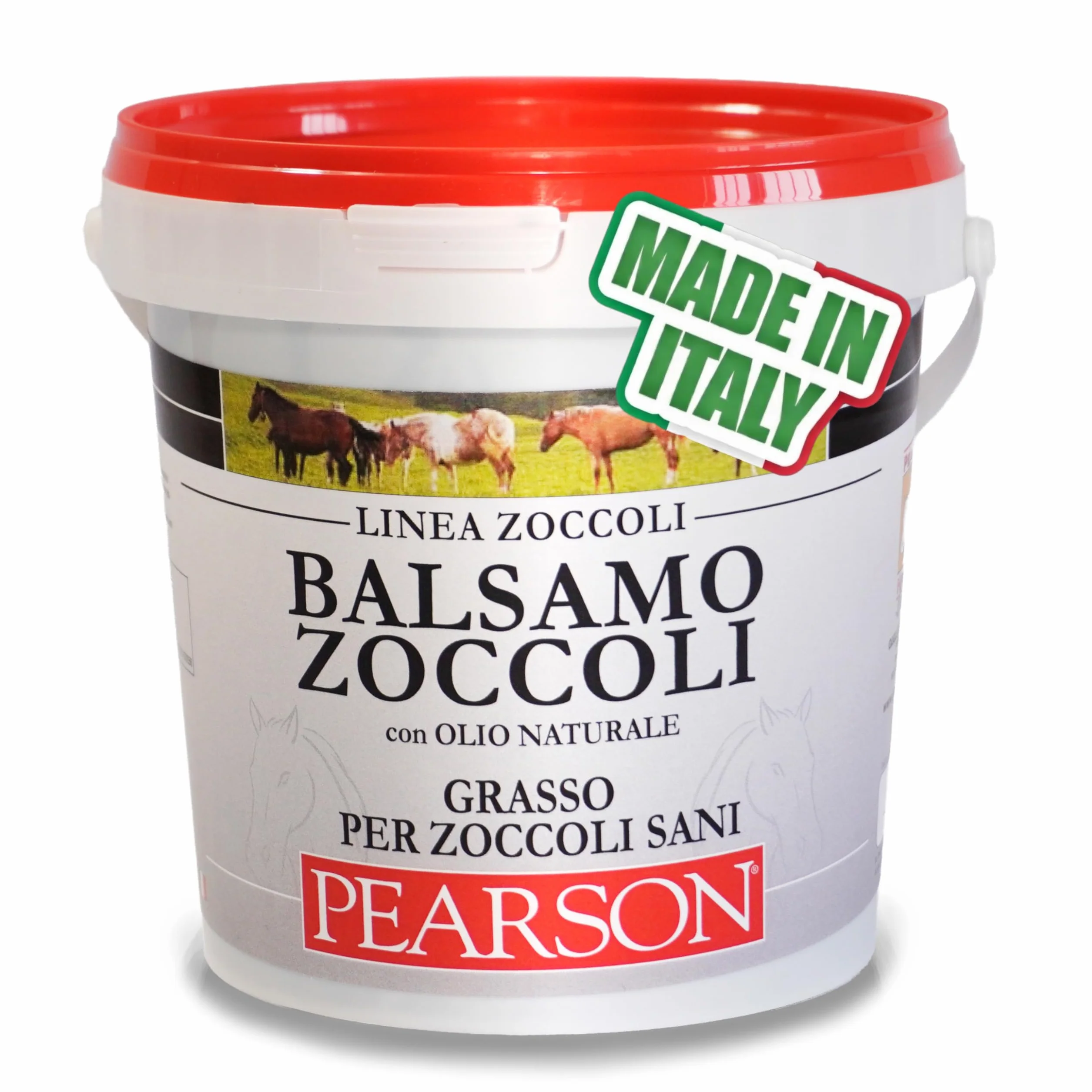 Pearson Balsamo Zoccoli 1000ml. Grasso per Zoccoli con Ingredienti Naturali. Rigenera, Protegge e Isola dagli Agenti Esterni. Mantiene Lo Zoccolo in Salute. Made in Italy