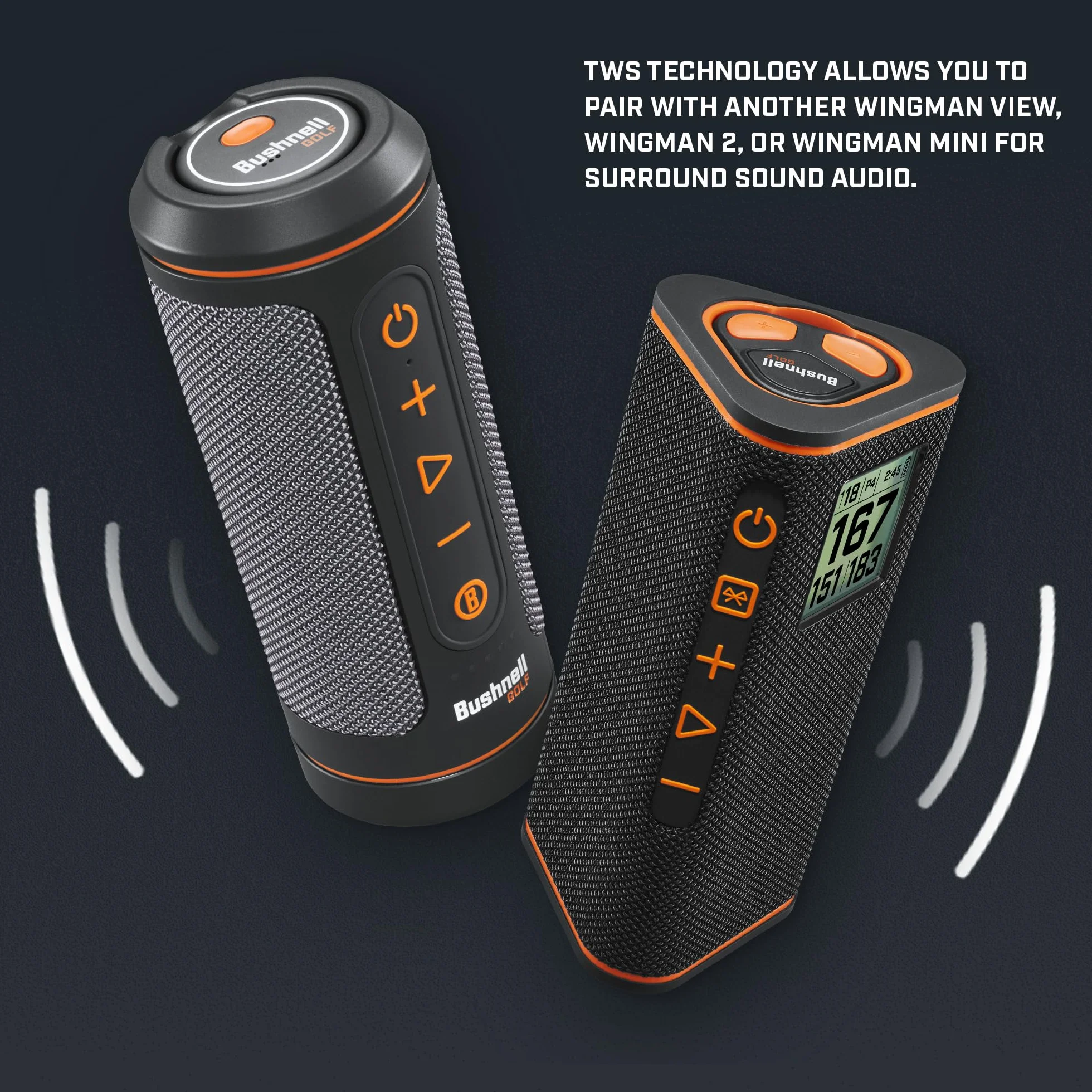 Bushnell Golf Wingman View Altoparlante da golf con distanze GPS