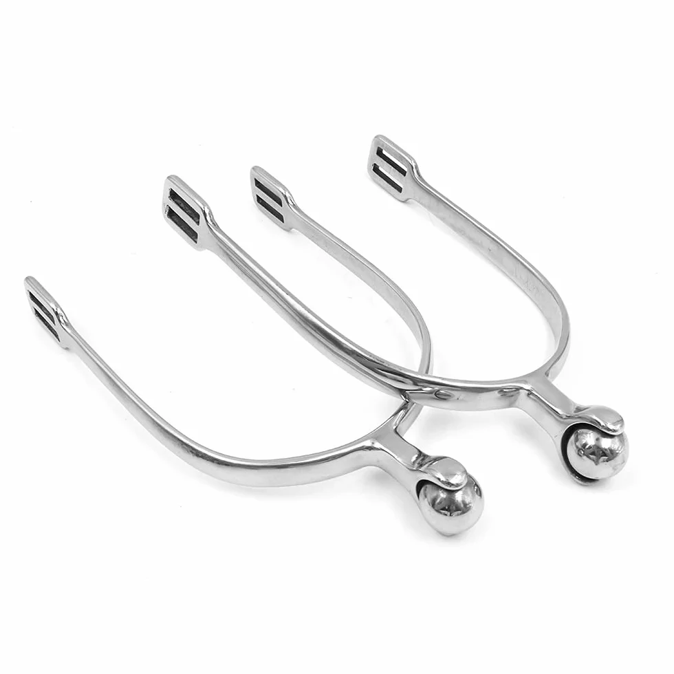 Namvo Horse Spurs Spurs in Acciaio Inossidabile con Sfera Morbida e Delicata per Stivali equestri Uomo Rider Horsemanship Lovers