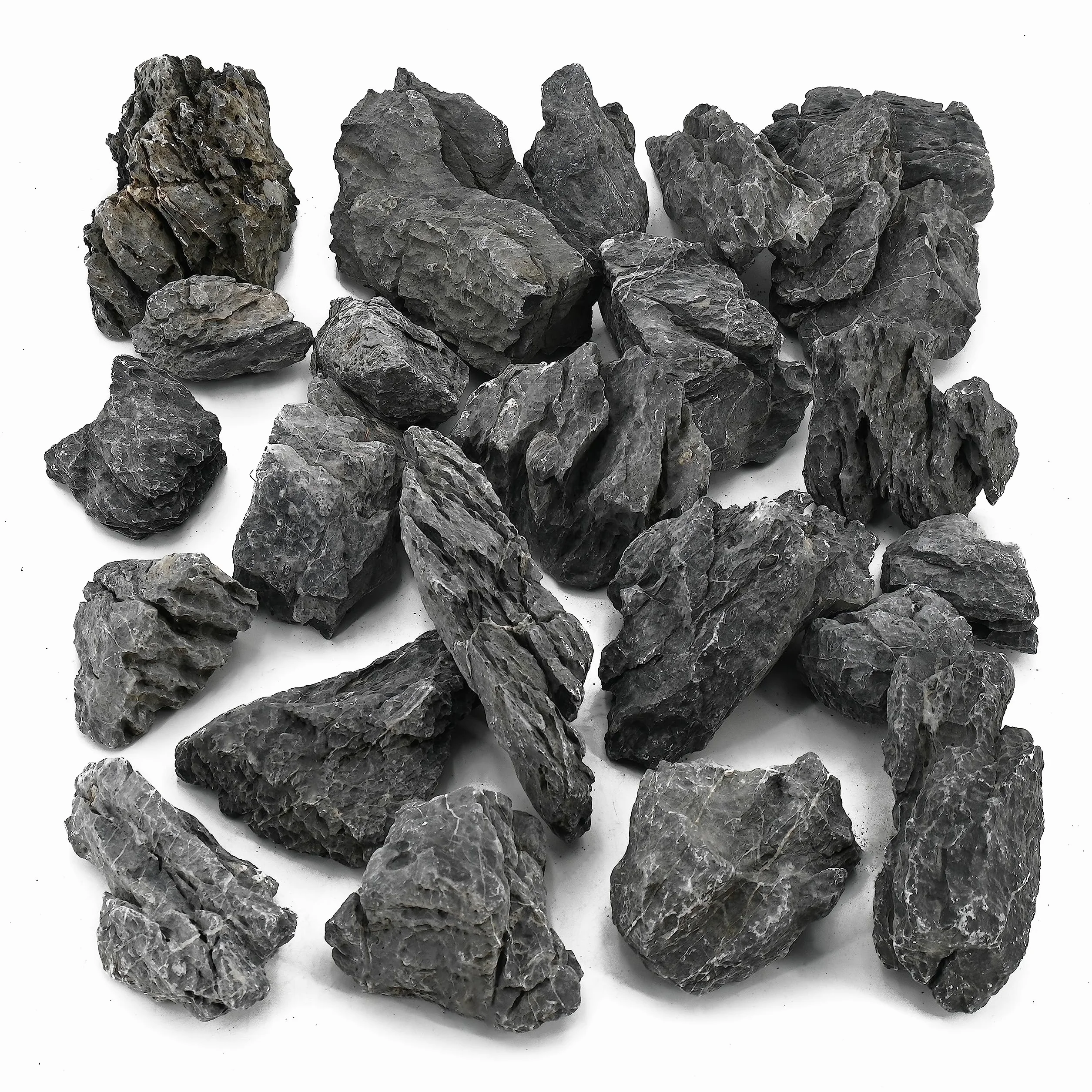 Unocho Rocce Seiryu 5kg Pietre Naturali Dragon Stone per Acquari Aquascaping Decorazione Acquario Paesaggio Modello Giardino in Miniatura(7,5-20 cm)