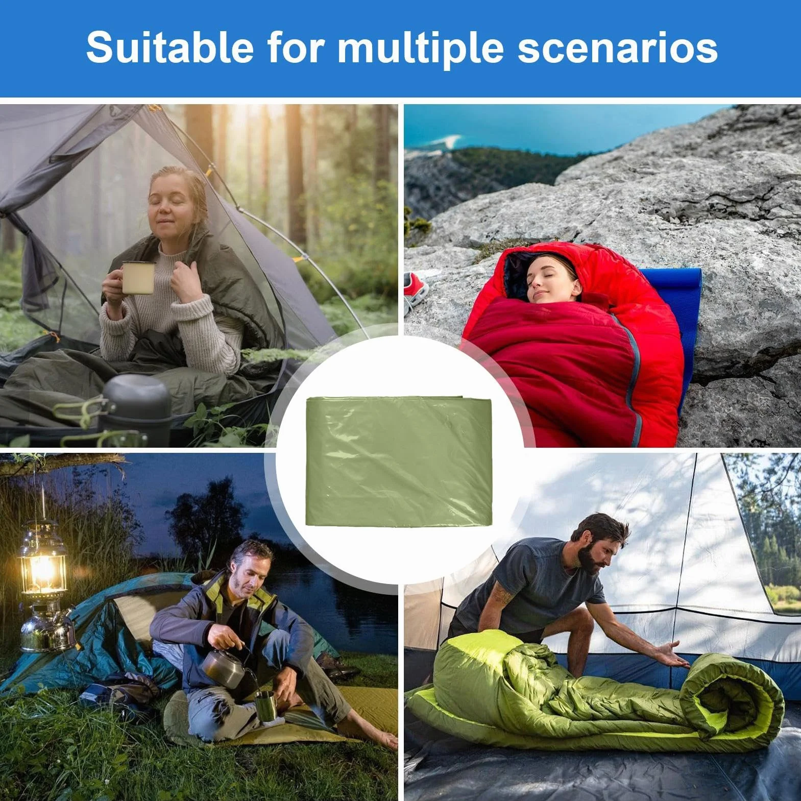 Coperta di sopravvivenza impermeabile leggera multifunzionale