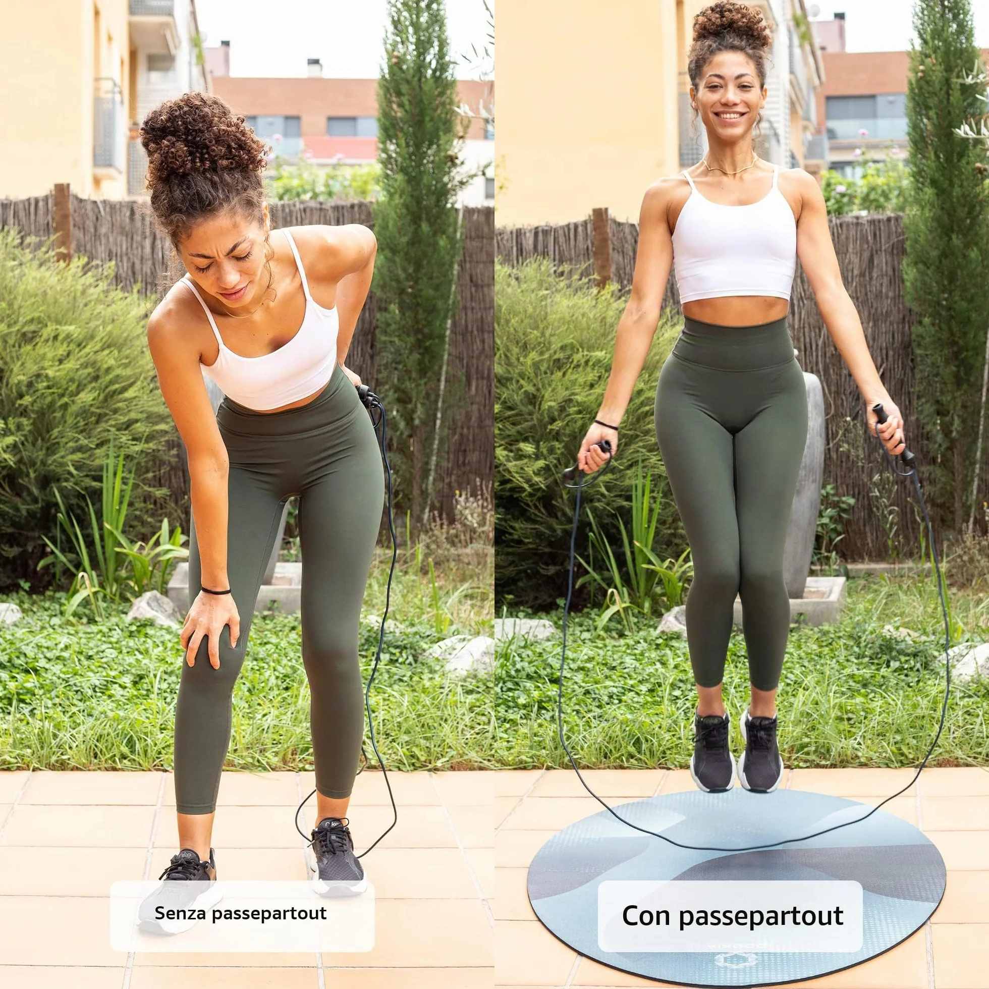 Tappetino Per Saltare La Corda | Assorbe Gli Impatti | Tappetino Per Saltare La Corda All’aperto E In Casa | Borsa Inclusa | Protegge Pavimenti E Mobili | Jump Rope Mat