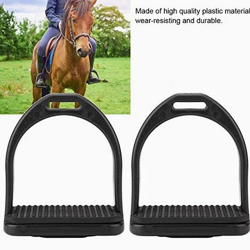 Top-MAX - 2 staffe per cavalli ad alta resistenza in plastica con cuscinetto in gomma antiscivolo per sport all'aria aperta (11,8 x 11 cm (per adulti))