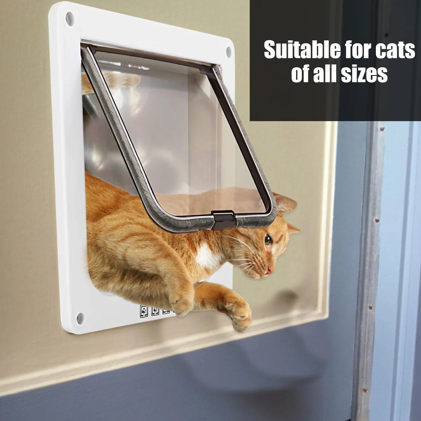 Porta per Animali Domestici a Due Vie con Interruttore Controllabile per Cani e Gatti