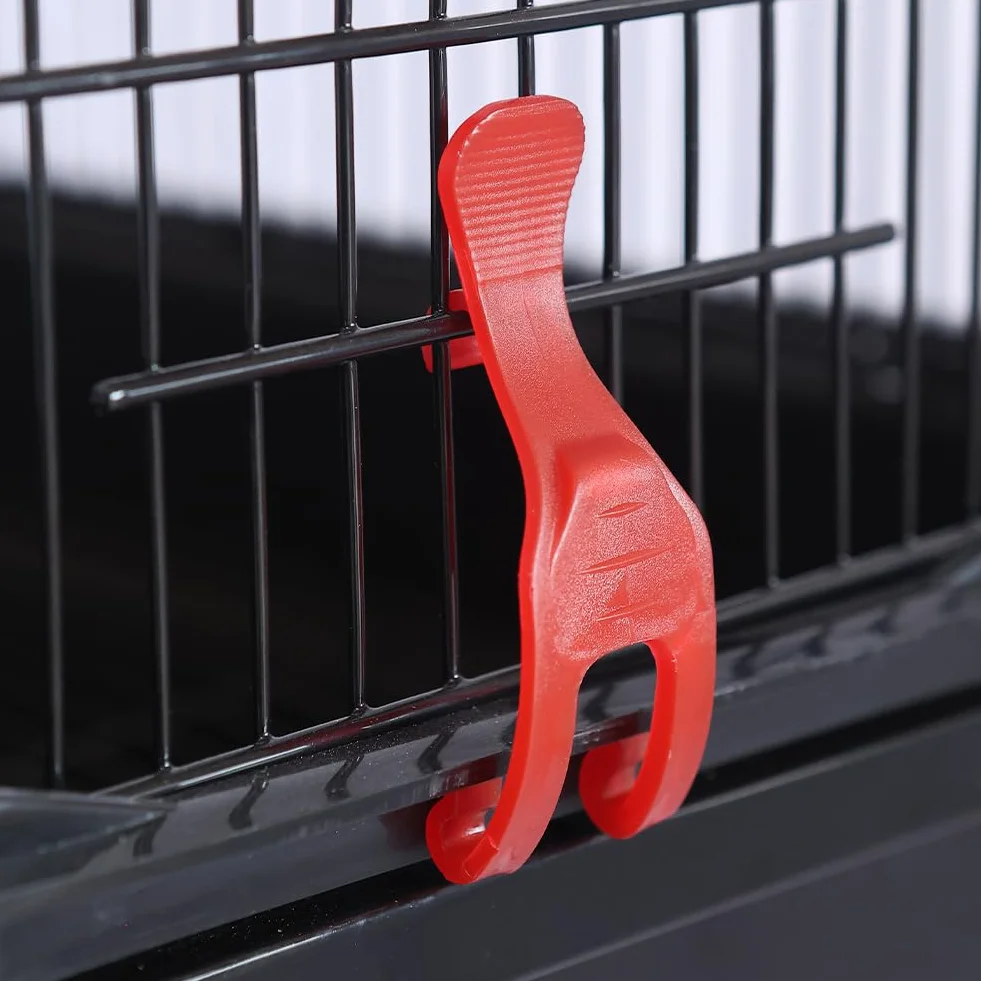 Gabbia Voliera per Uccelli in Metallo e Legno Nera con Giocattoli e Accessori