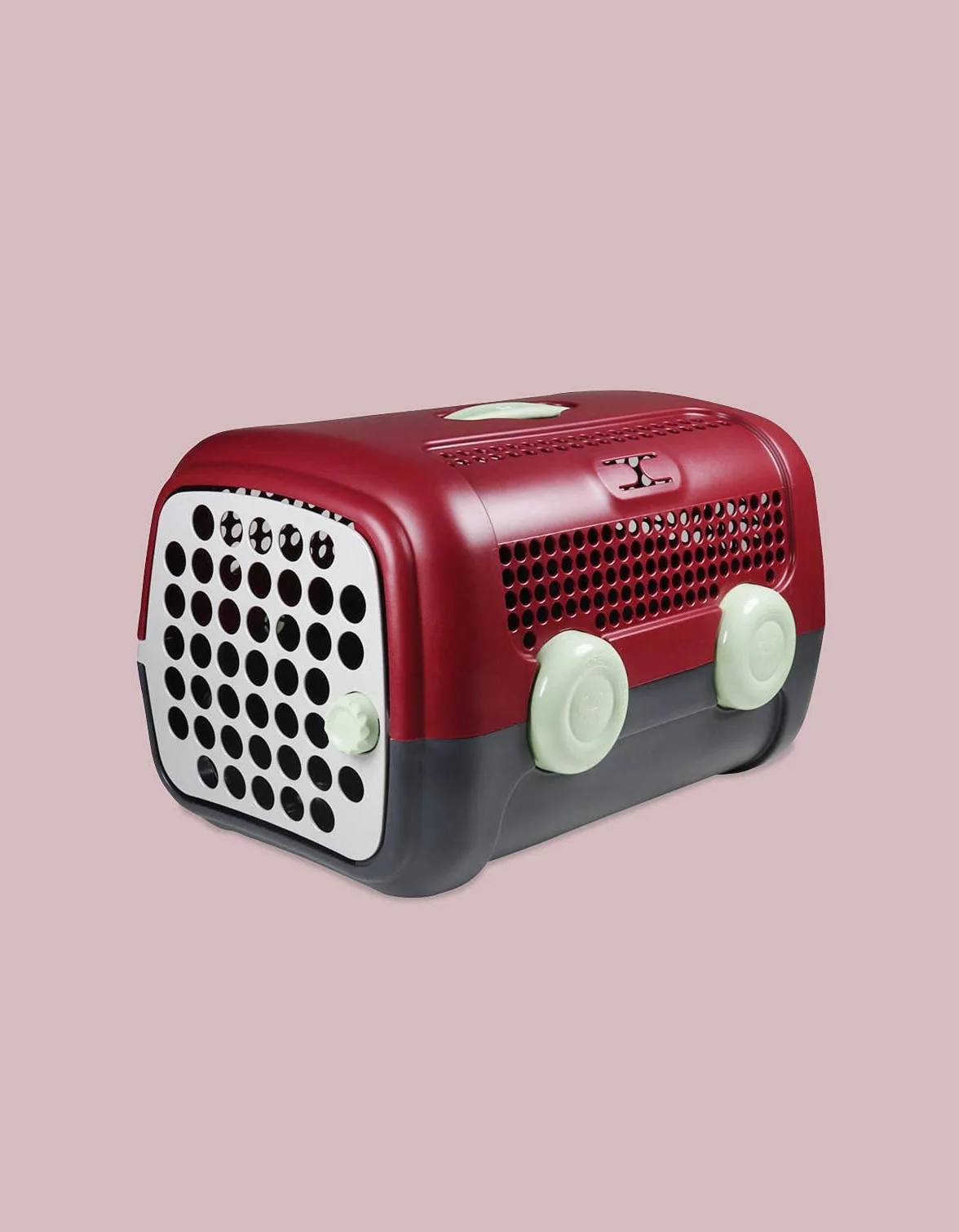 UNITED PETS United Pets A.U.T.O. - Trasportino Rigido per Cani e Gatti, di Design, Made in Italy, Bordeaux, Incluso Tappetino Igienico, 51x37x33cm, Trasportino da Viaggio - 2200 g