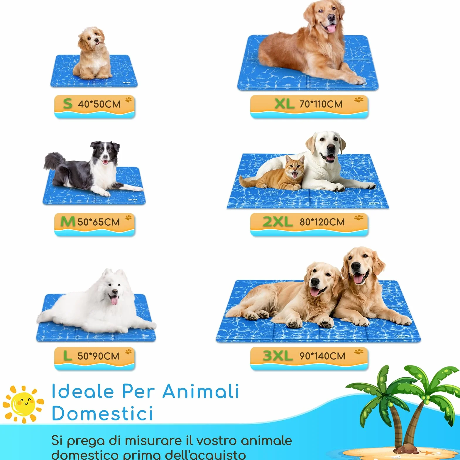 Nobleza Tappetino Refrigerante in Gel per Cani 65x50 cm M