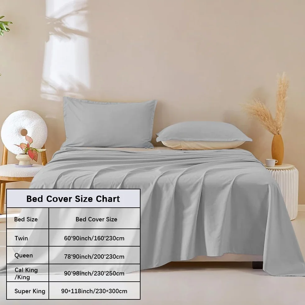 DUJUIKE Coprimaterasso Impermeabile Queen 200 x 230 cm Grigio Resistente ai Peli di Animali Domestici