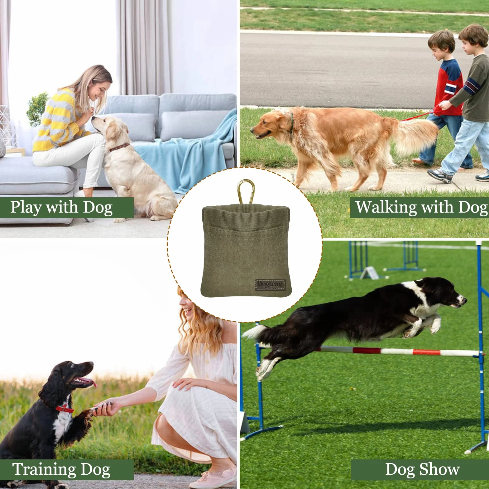 Sheryl&Rain Porta Premietti per Cani, Borsa Addestramento Cane,Piccoli Porta Sacchetti Cane, Snack Porta Crocchette per Cani Addestramento Sacchetto per Gatti Adatto all'Uso Esterno