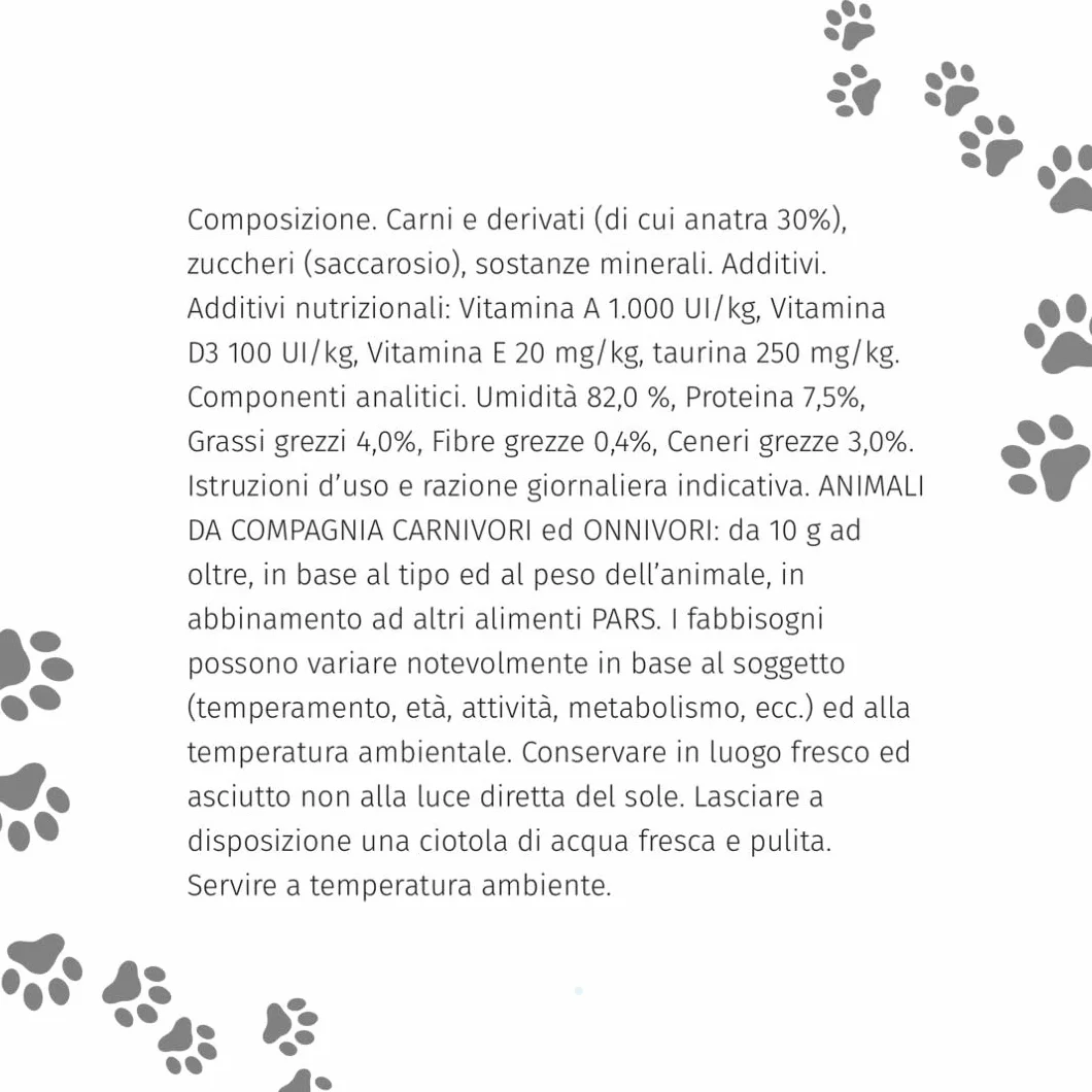 Pars Umido Selvaggina cotto a vapore, alimento completo in brodo di cottura per Cani, Gatti e Animali da Compagnia di tutte le età e taglie | 6 scatolette da 400 grammi l'una.